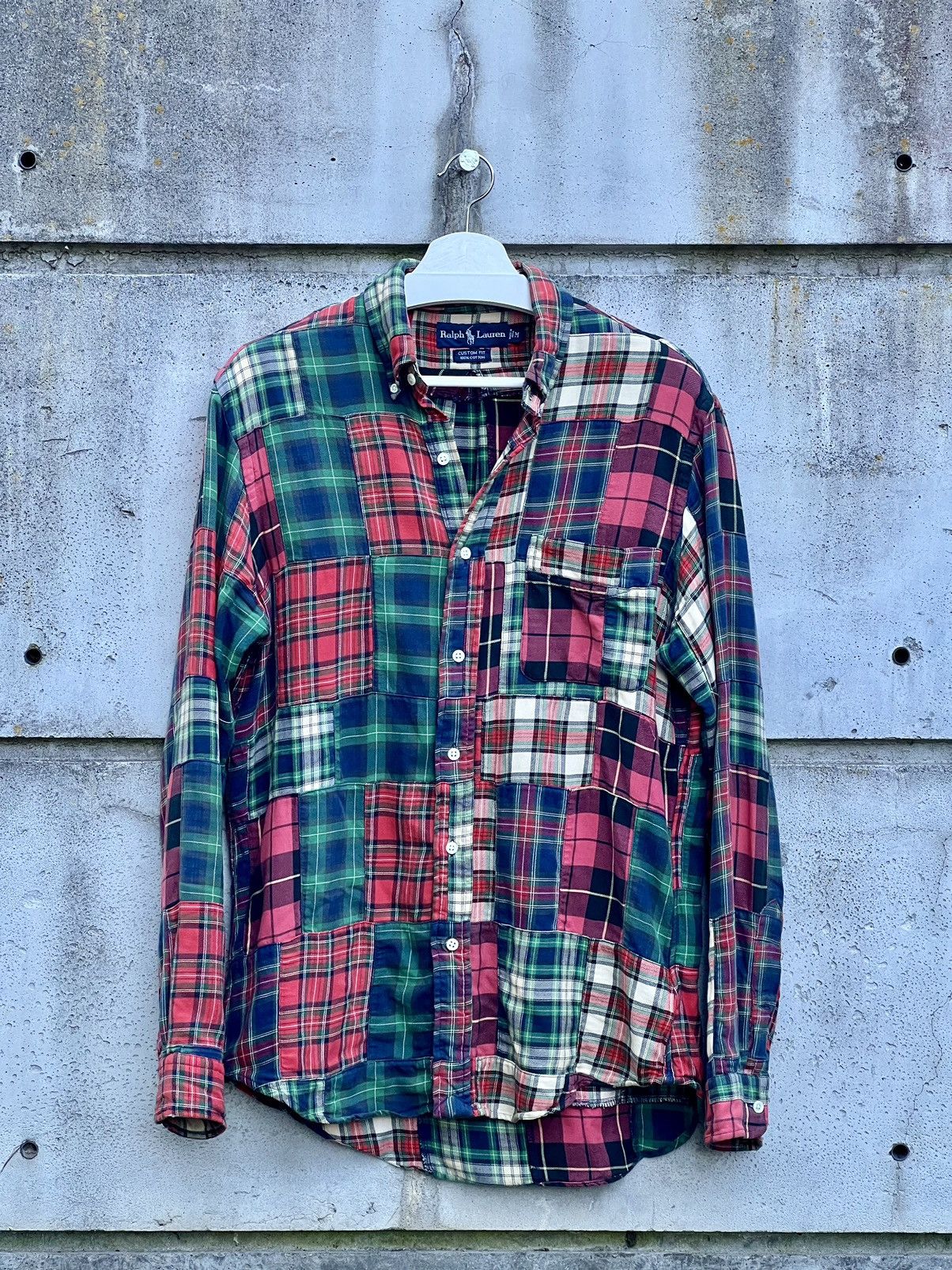 Ralph Lauren Ralph Lauren Patchwork Custom Fit Flanell Shirt Size US M / EU 48-50 / 2 - 1 Thumbnail