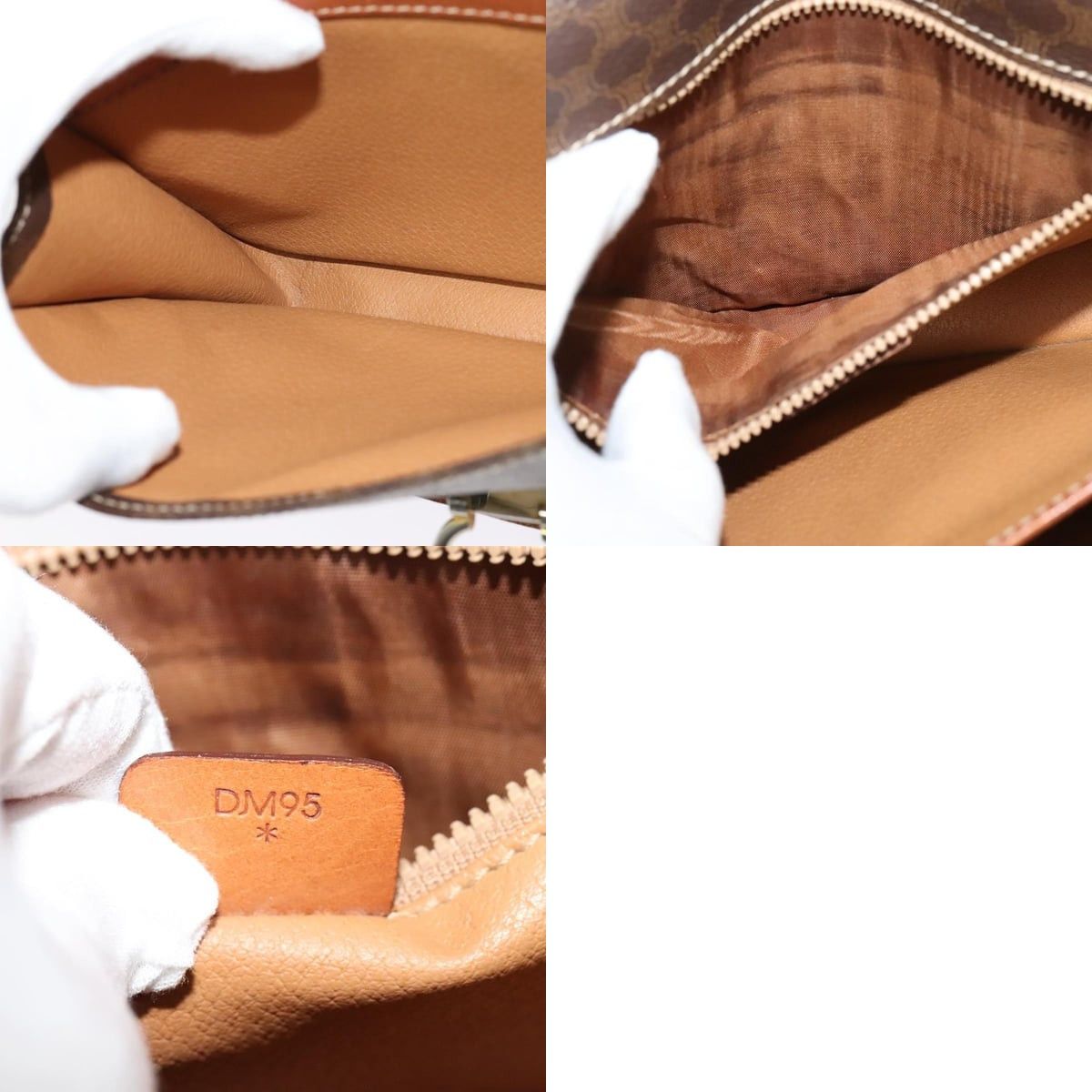 Celine CELINE Macadam Canvas Shoulder Bag Pvc Leather Brown Gold Size ONE SIZE - 13 Thumbnail