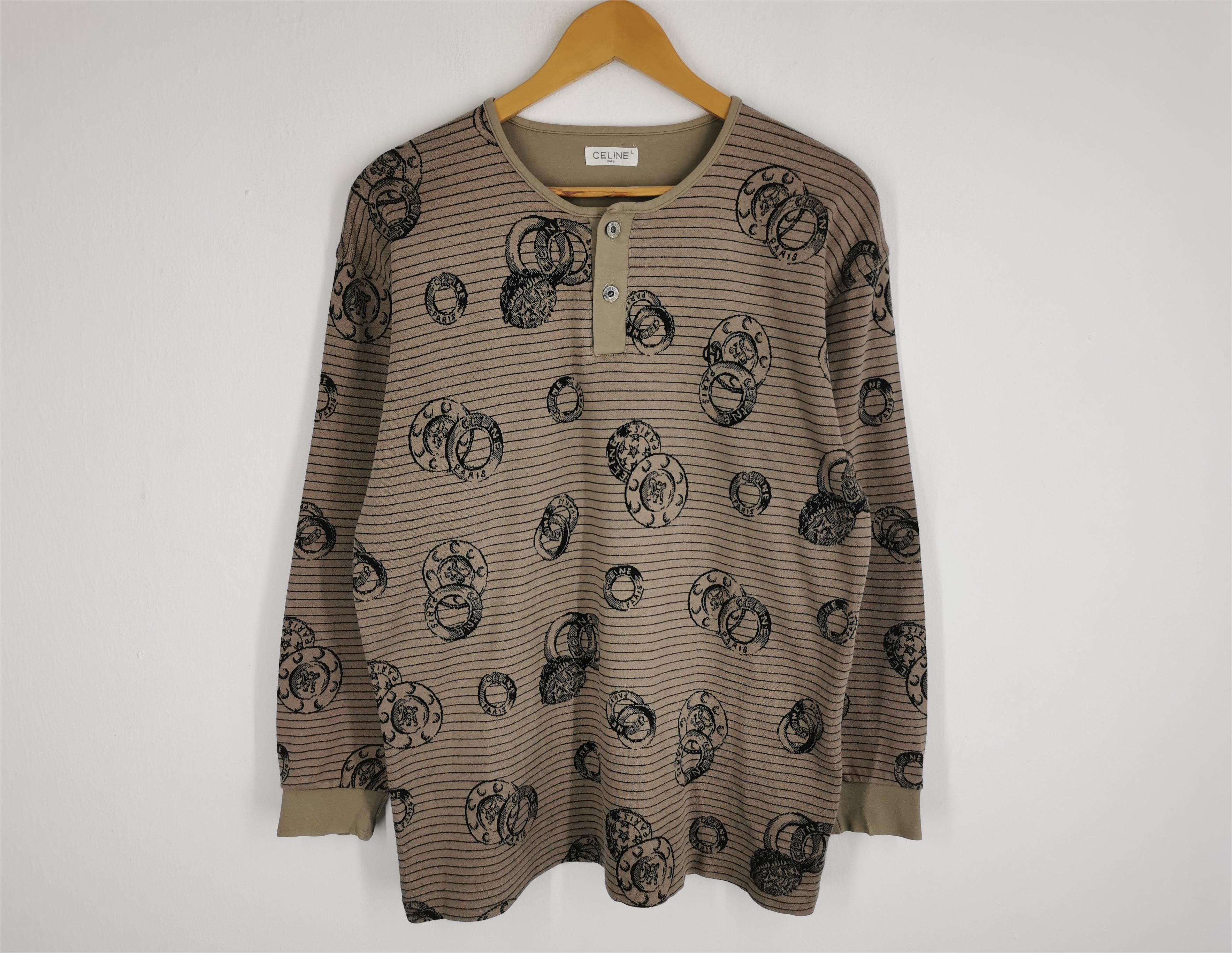 Celine Vintage 90s Celine Overprint Tee T Shirt Made In Japan Size M / US 6-8 / IT 42-44 - 1 Thumbnail