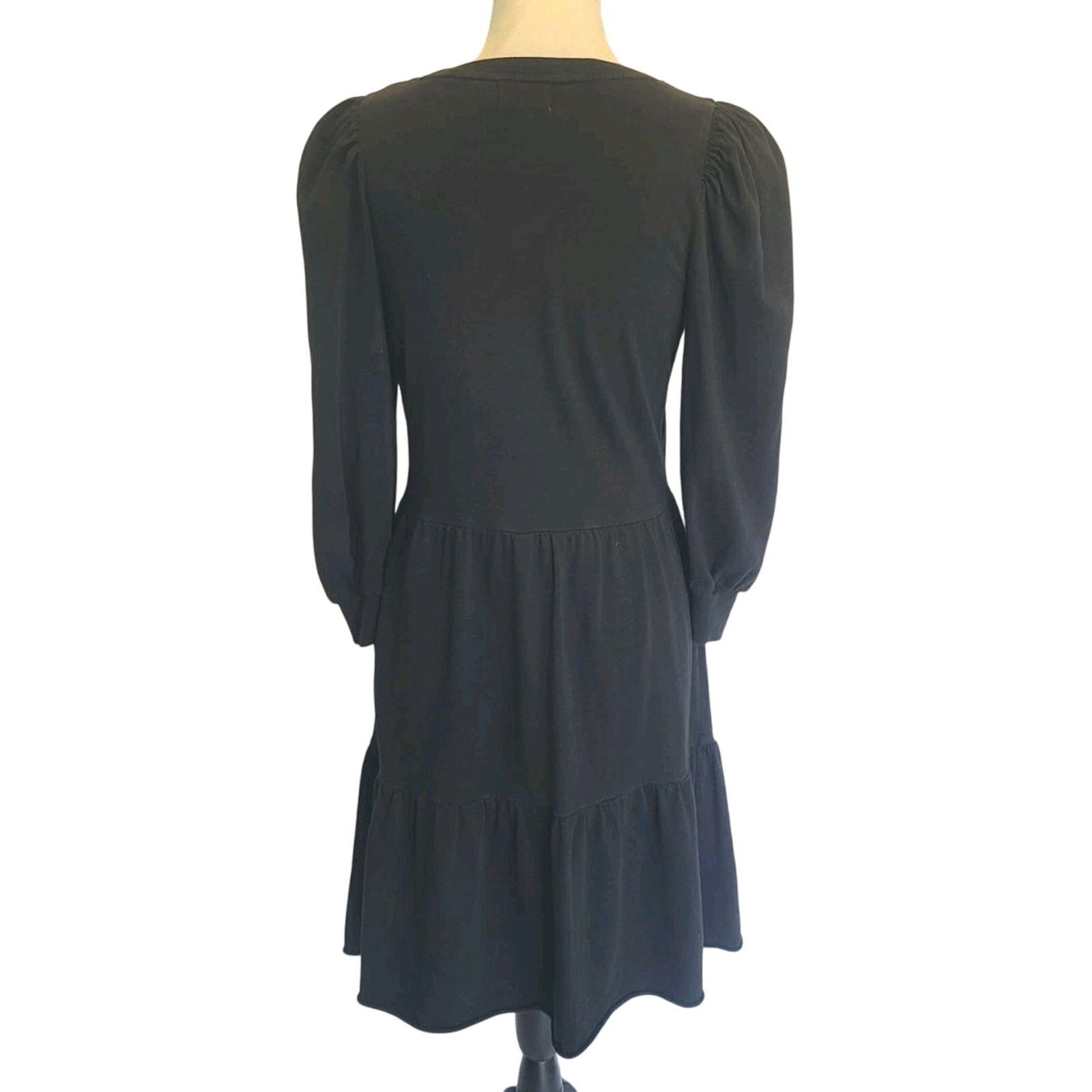 Nation LTD Nation LTD Bettina Black Tiered Dress Small Puff Sleeves Size S / US 4 / IT 40 - 7 Thumbnail