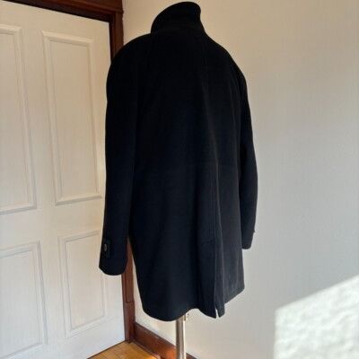 Other Valente Wool Cashmere Overcoat Topcoat Black Plaid Lined Mad Size US XL / EU 56 / 4 - 14 Thumbnail