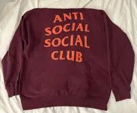 Anti Social Social Club ANTI SOCIAL SOCIAL CLUB LARGE "LOST FEELIES" MAROON HOODIE Size US L / EU 52-54 / 3 - 1 Preview