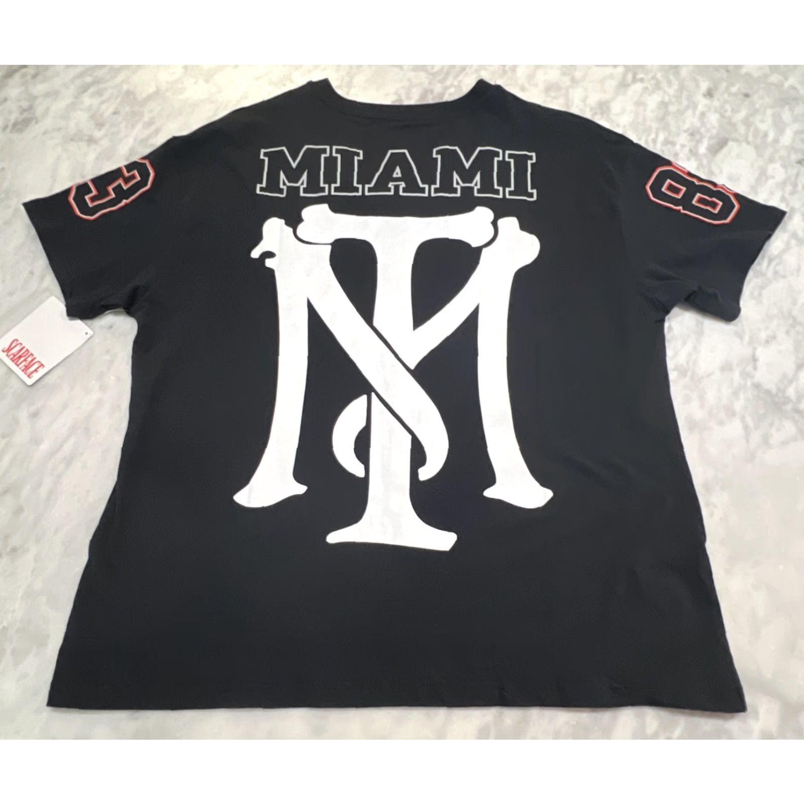 Vintage Scarface Tony Montana Graphic T-Shirt Men L ‘83 On Sleeves Miami Back NWT Size US L / EU 52-54 / 3 - 4 Thumbnail