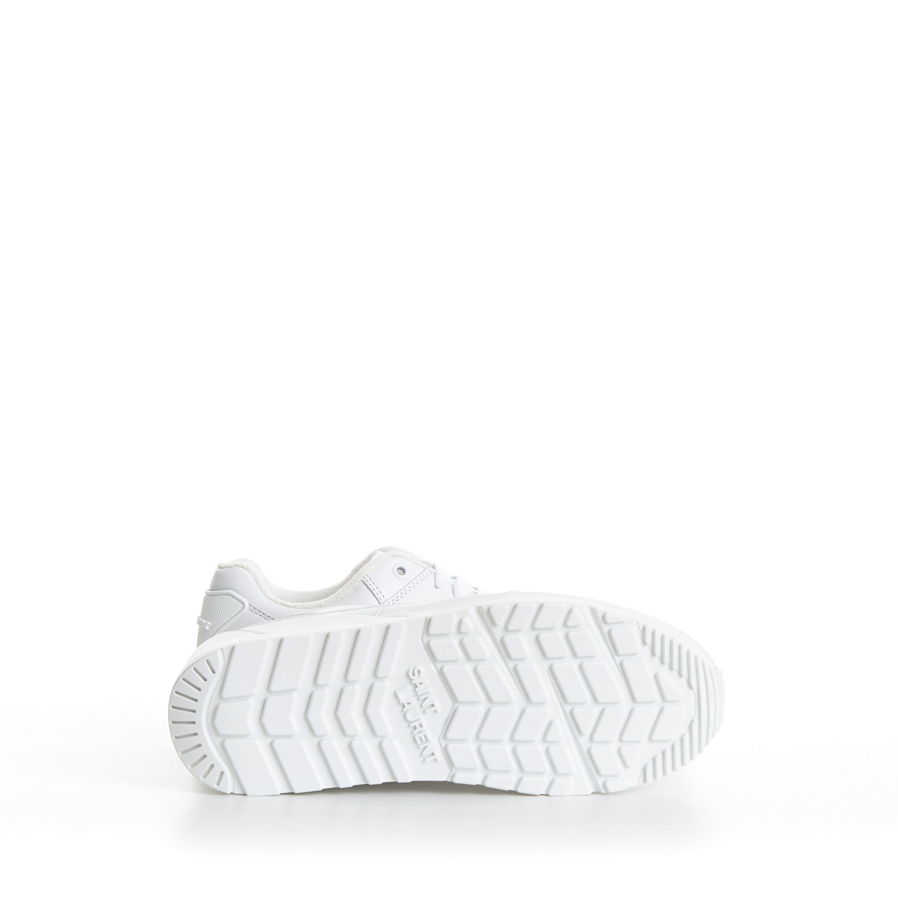 Yves Saint Laurent Men's White 'Bump' Low-top Smooth Leather Sneakers Size US 6 / EU 39 - 10 Thumbnail