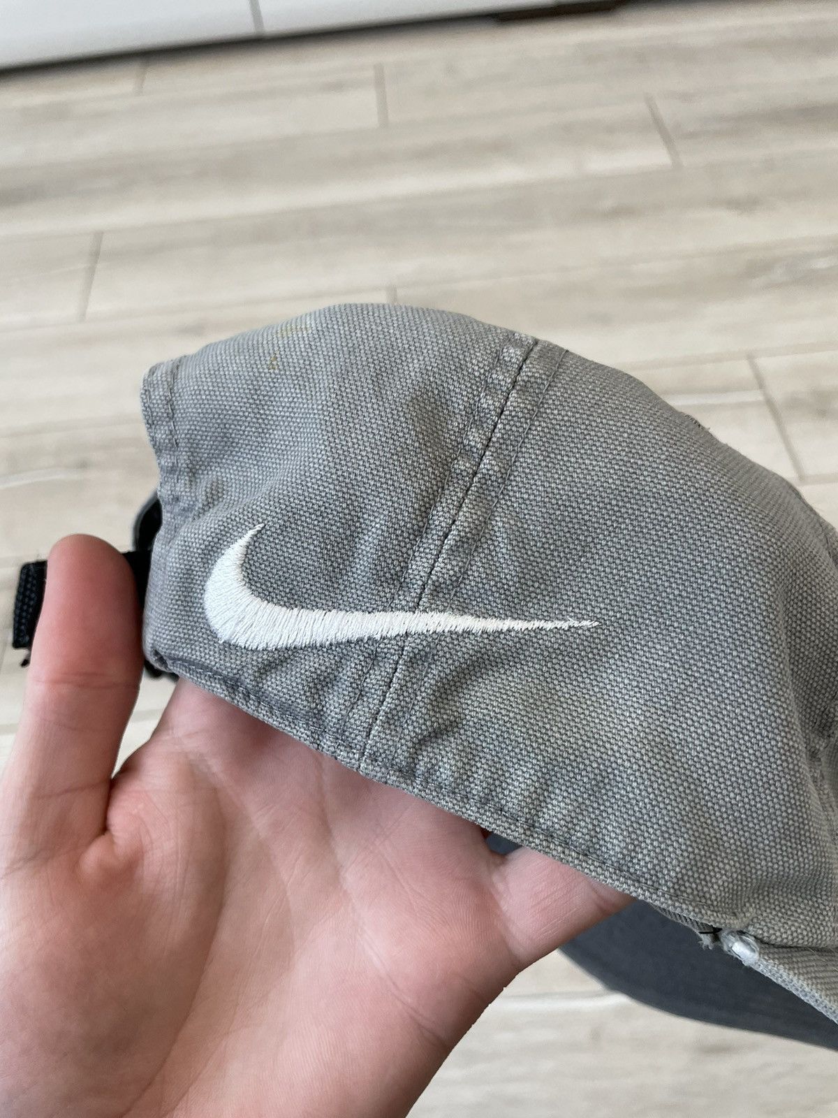 Nike × Vintage Vintage hype streetwear Nike Swoosh logo cap distressed Size ONE SIZE - 9 Thumbnail