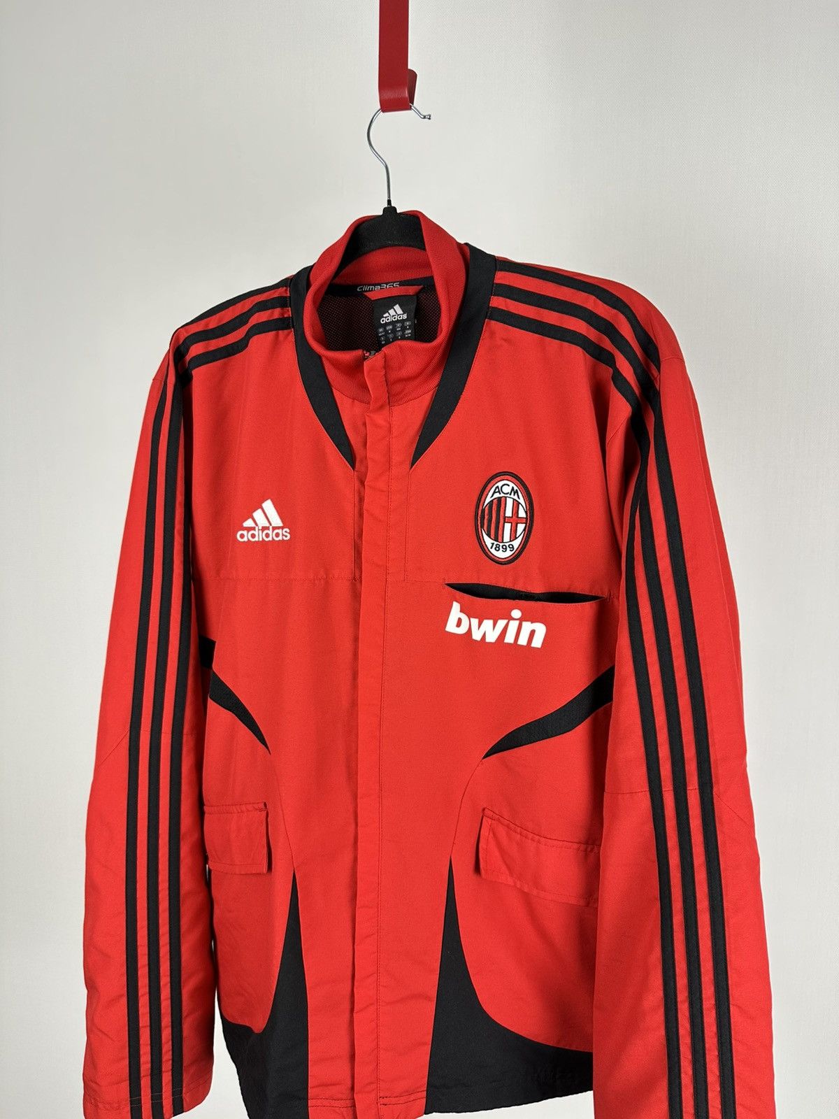 Adidas Adidas AC Milan Track 2007-08 Rare Red Soccer Jacket Size M Size US M / EU 48-50 / 2 - 4 Thumbnail