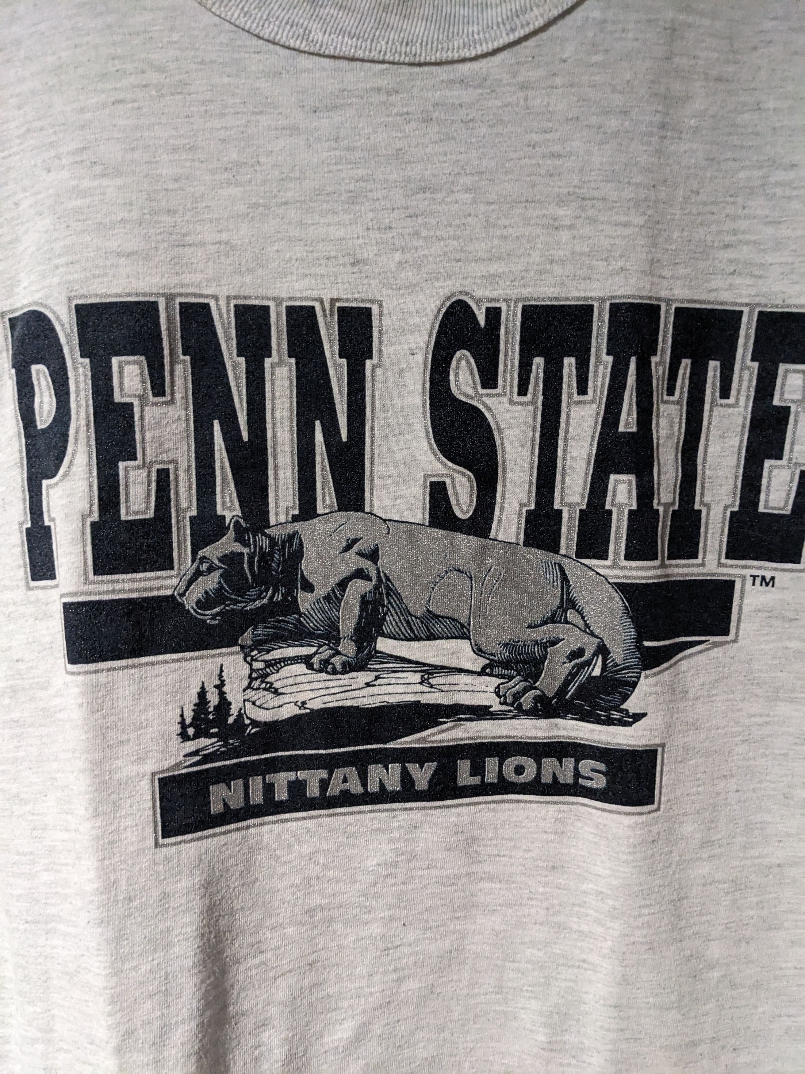 Vintage Vintage 90s Penn State Nittany Lion College Football T-Shirt Size US L / EU 52-54 / 3 - 2 Thumbnail