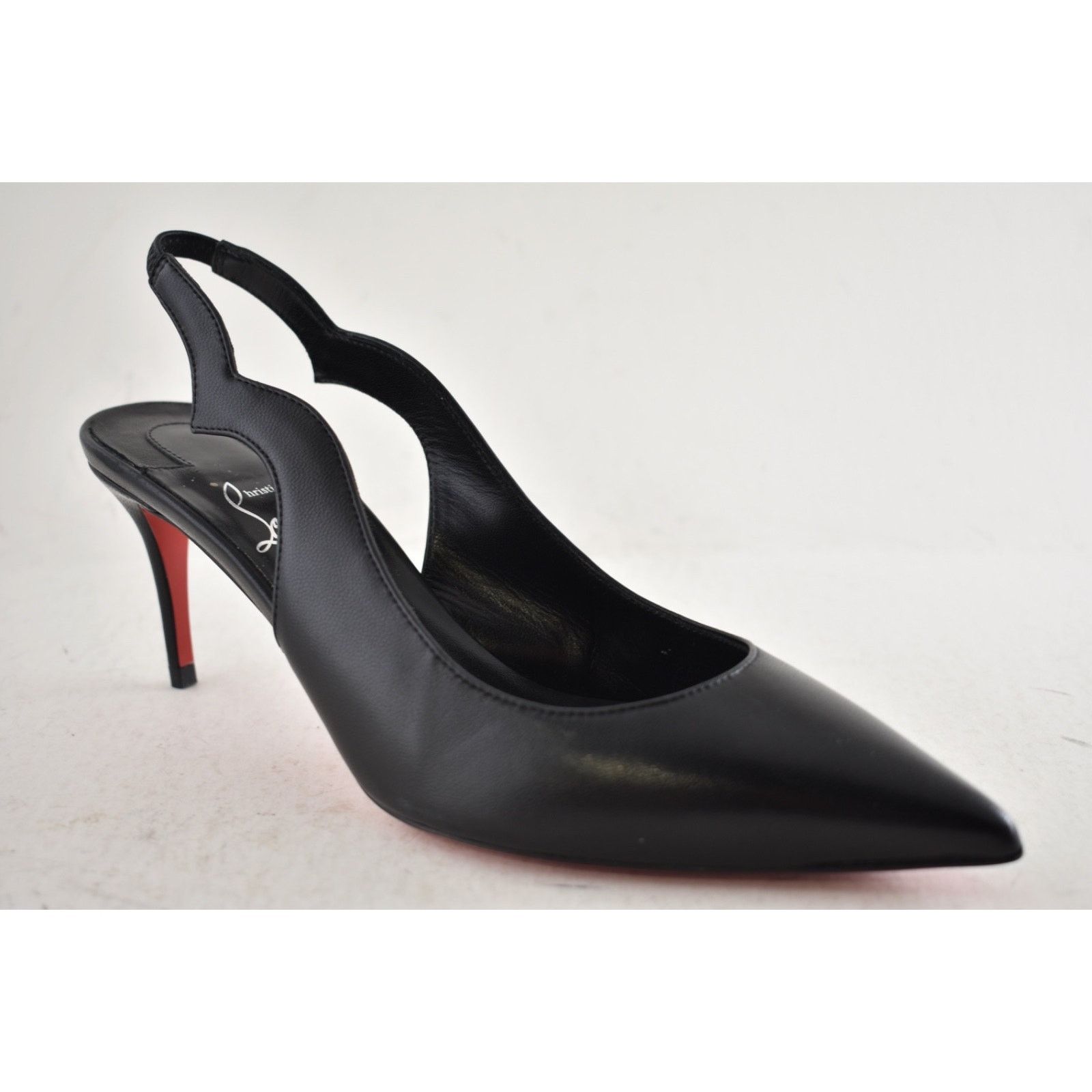 Christian Louboutin Christian Louboutin Hot Chick Sling 70 Black Nappa 36.5 Size US 6.5 / IT 36.5 - 5 Thumbnail
