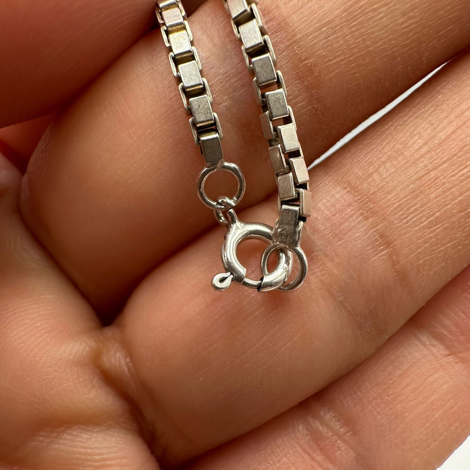 Sterling Silver Vintage 925 Sterling Silver Box Chain Necklace Size ONE SIZE - 7 Thumbnail