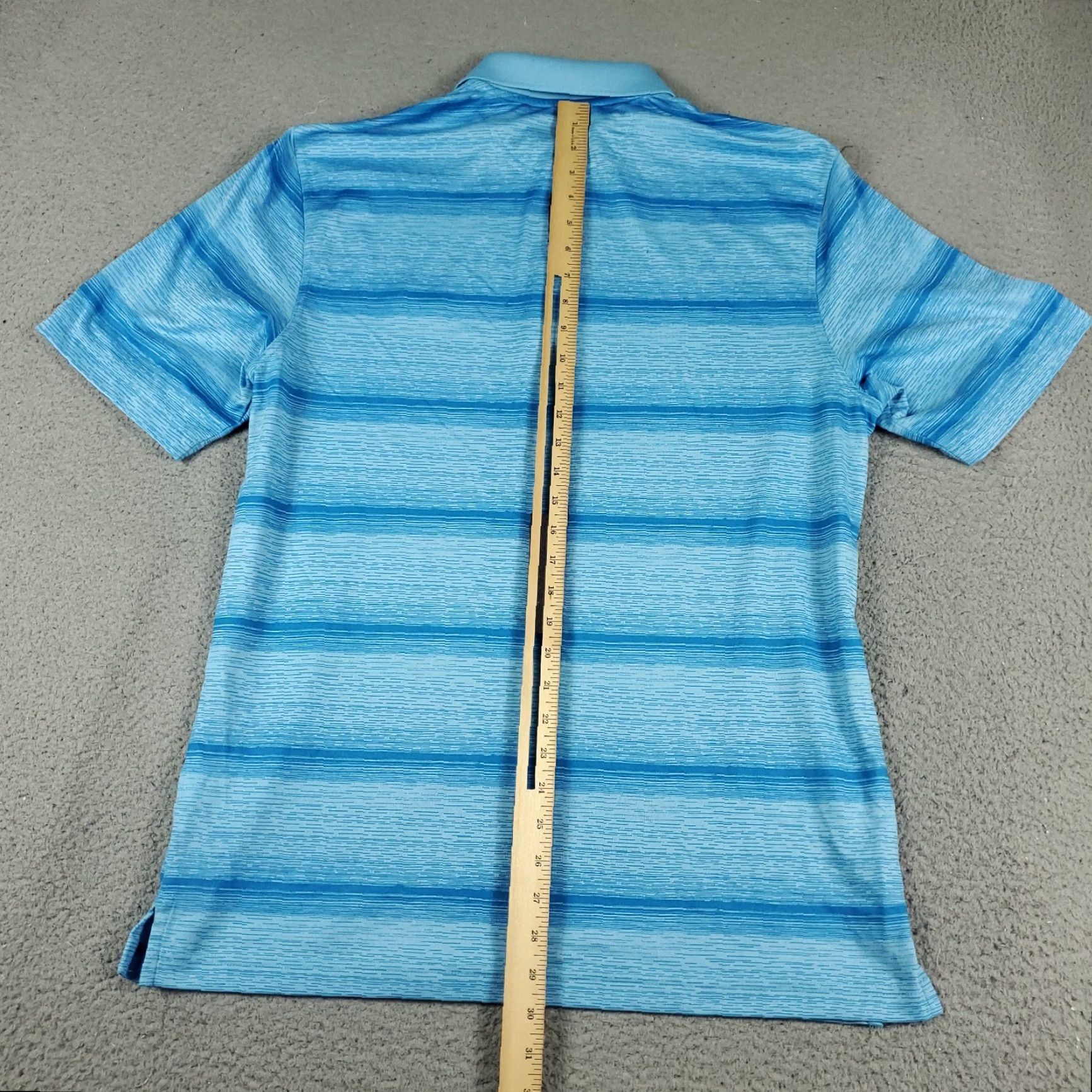 Vintage Greg Norman Polo Shirt Mens M Blue Striped Shark Casual Golf Short Sleeve Polo Shirt - Greg Norman - Mens Blue Striped Polo Shirt (M) Size US M / EU 48-50 / 2 - 5 Thumbnail