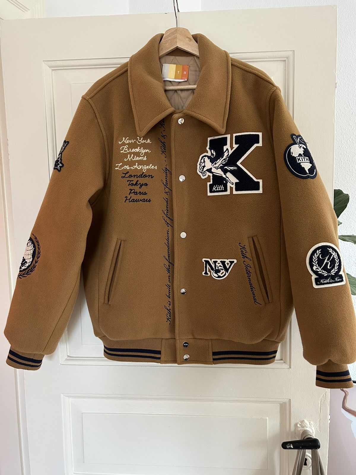 image of Kith Coaches Jacket in Brown, Men's (Size Large)