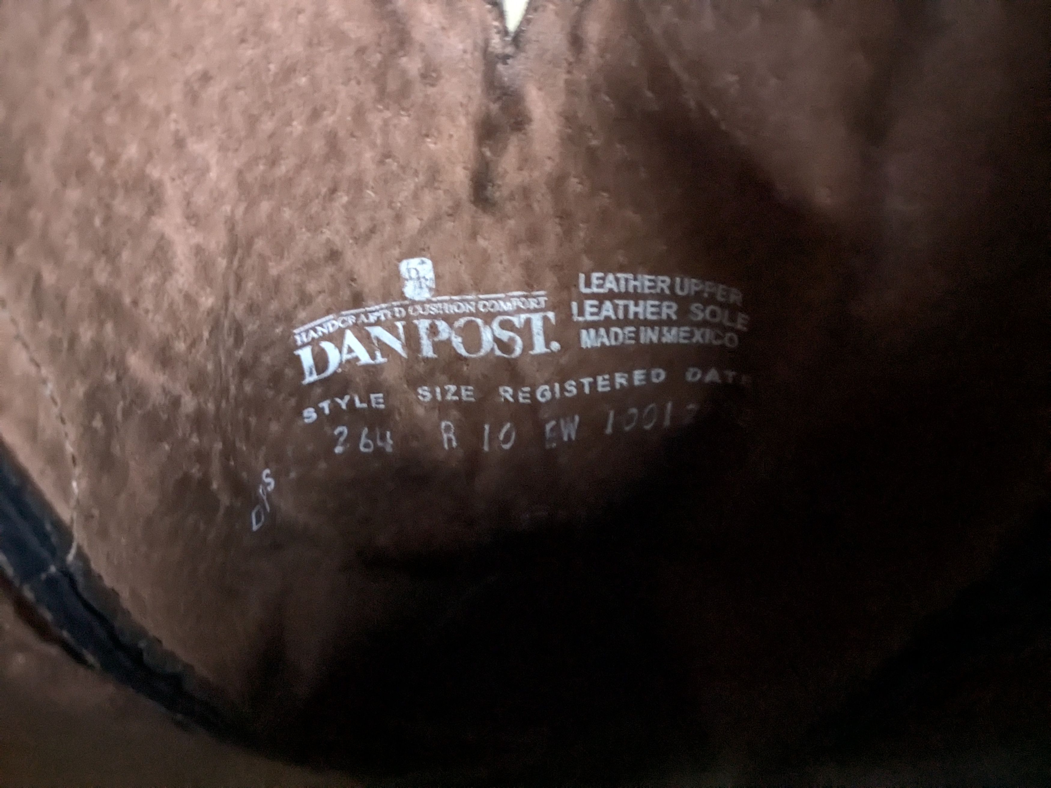 Dan Post × Vintage Dan Post Cowboy Boots Brown 10 EW Wide Snake Leather Size US 10 / EU 43 - 5 Thumbnail
