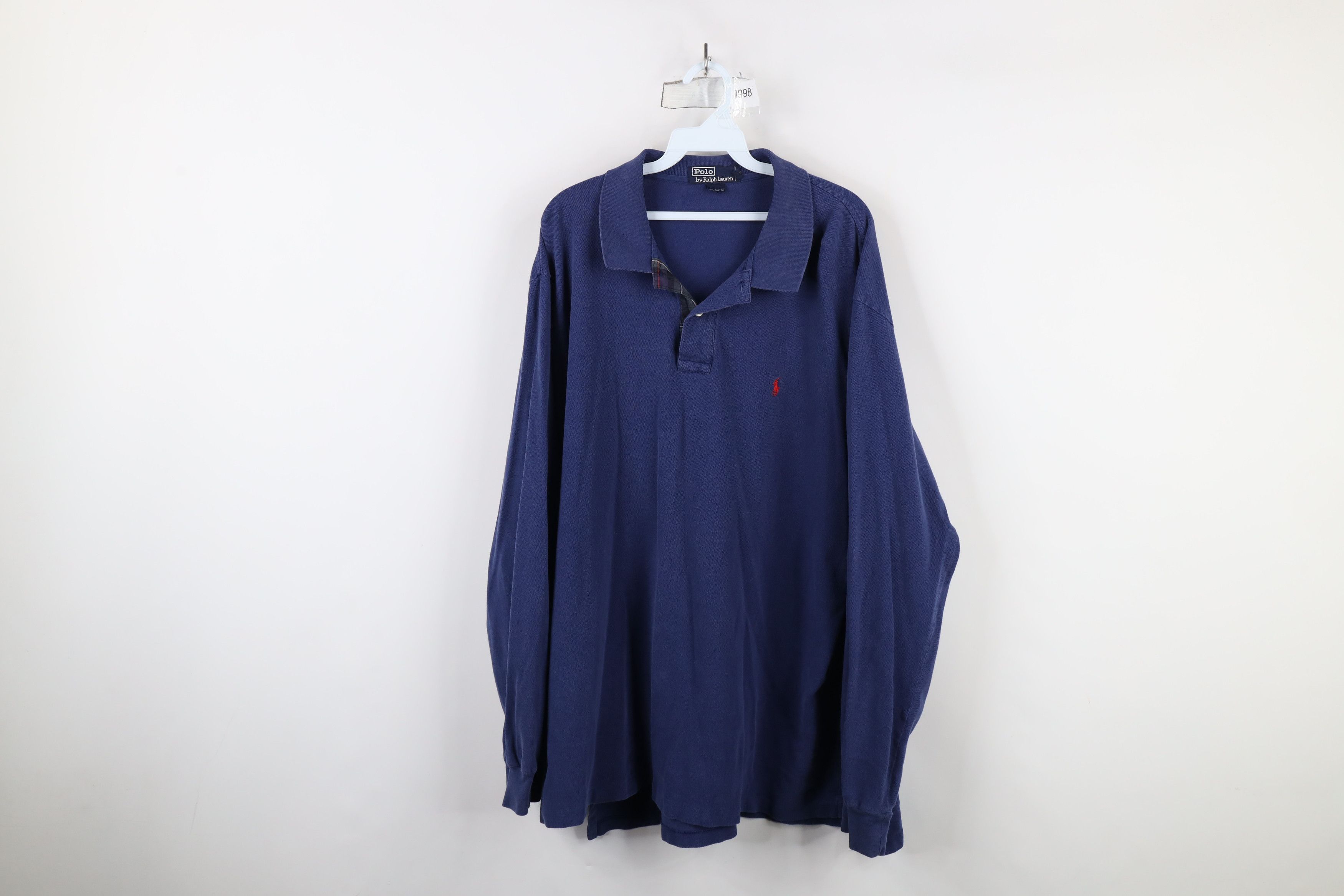 Ralph Lauren × Vintage Vintage 90s Ralph Lauren Cotton Knit Long Sleve Rugby Polo Size US XXL / EU 58 / 5 - 1 Thumbnail