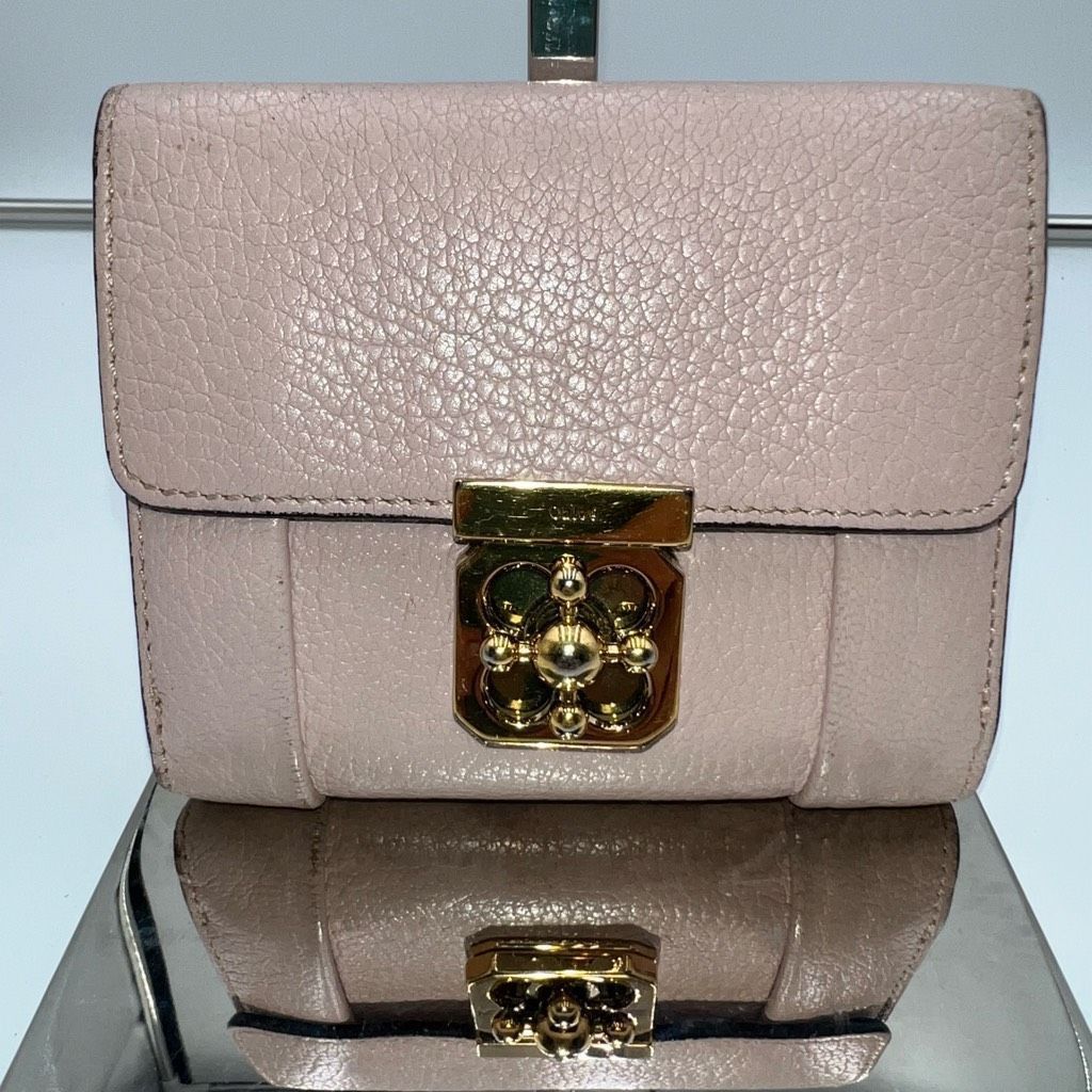 Chloe Chloe Elsie Blush leather Bifold Wallet Size ONE SIZE - 1 Thumbnail