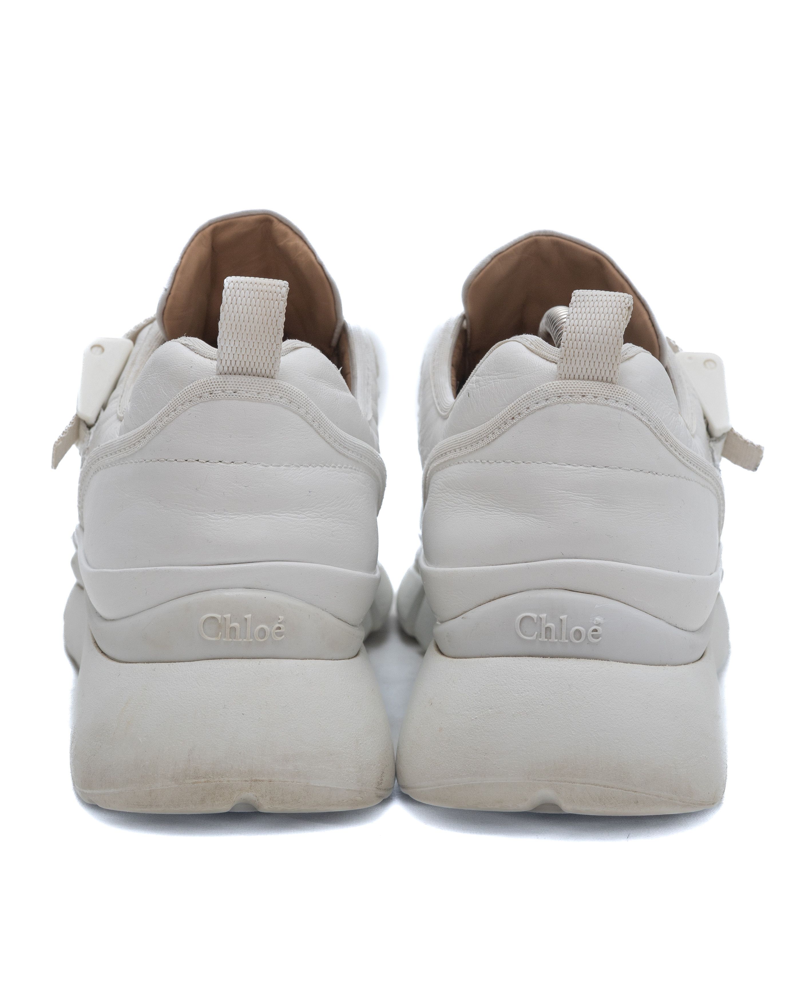 Chloe CHLOÉ Sonnie White Leather Sneakers Size US 10.5 / IT 40.5 - 6 Thumbnail