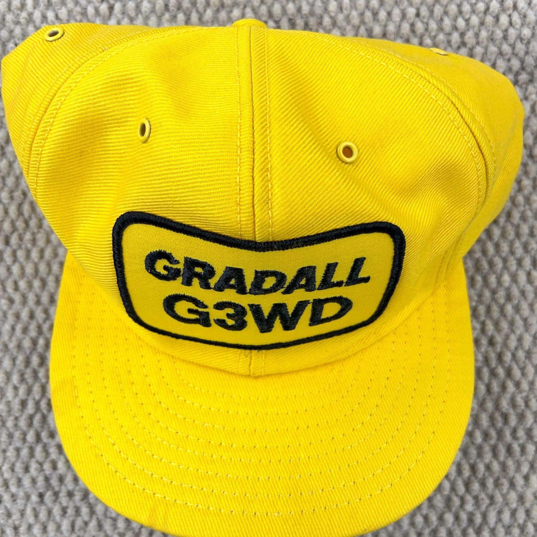 Vintage VINTAGE Louisville MFG Trucker Hat Cap Adult One Size Yellow Cotton Twill 80s Classic Outdoor Workwear Adjustable Mens Size ONE SIZE - 4 Thumbnail