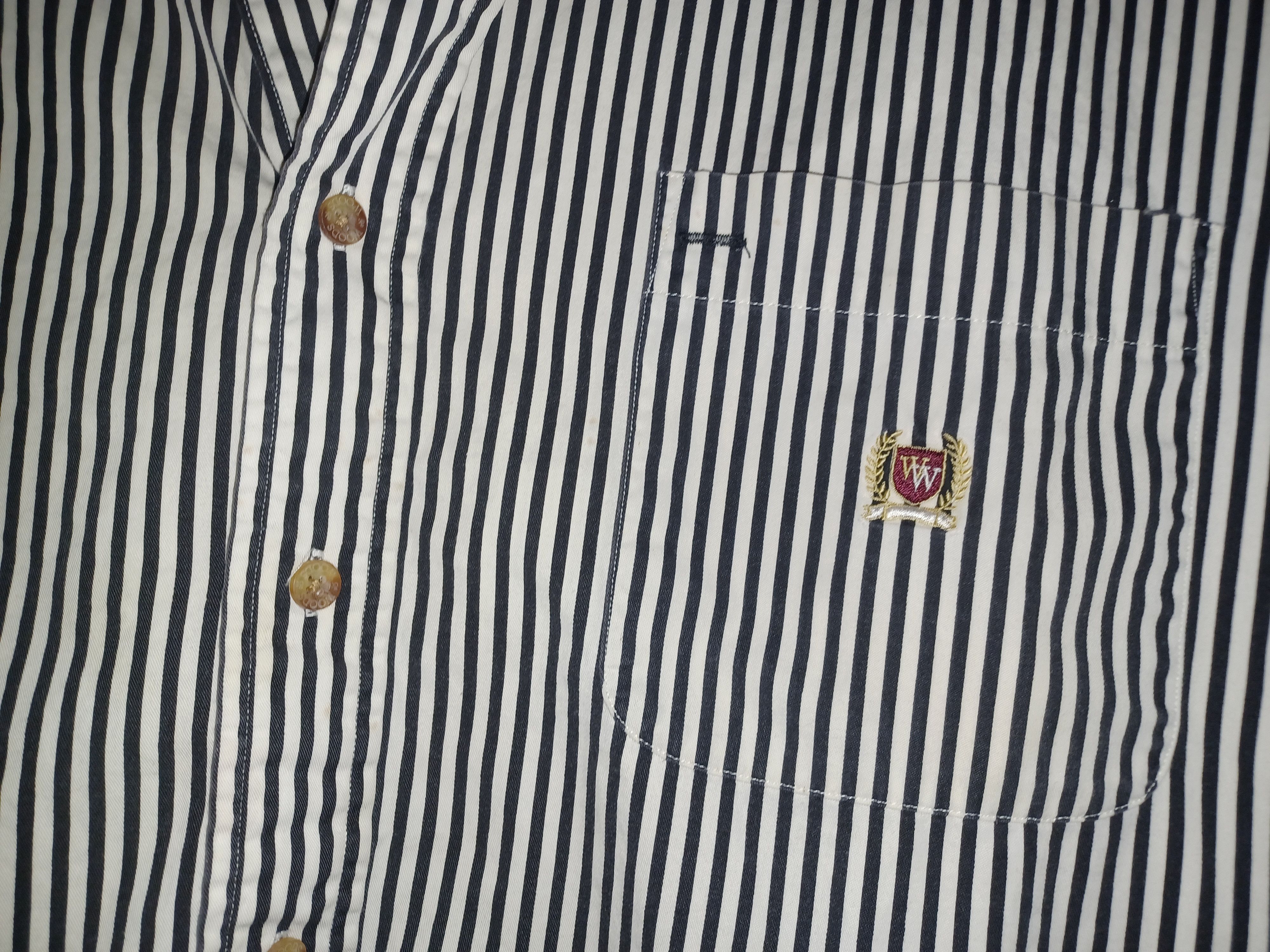 Other Woods & Woods Button-Up Shirt XL Black & White Stripes Size US XL / EU 56 / 4 - 1 Thumbnail