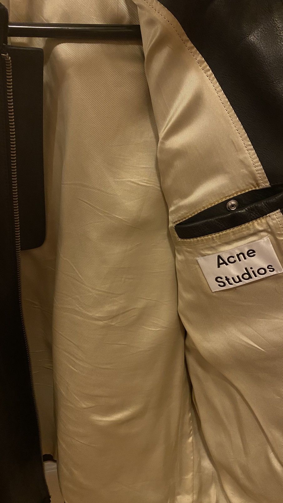 Acne Studios Acne Studios Black Leather Biker Jacket Moto Size 48/50 Size US L / EU 52-54 / 3 - 2 Thumbnail
