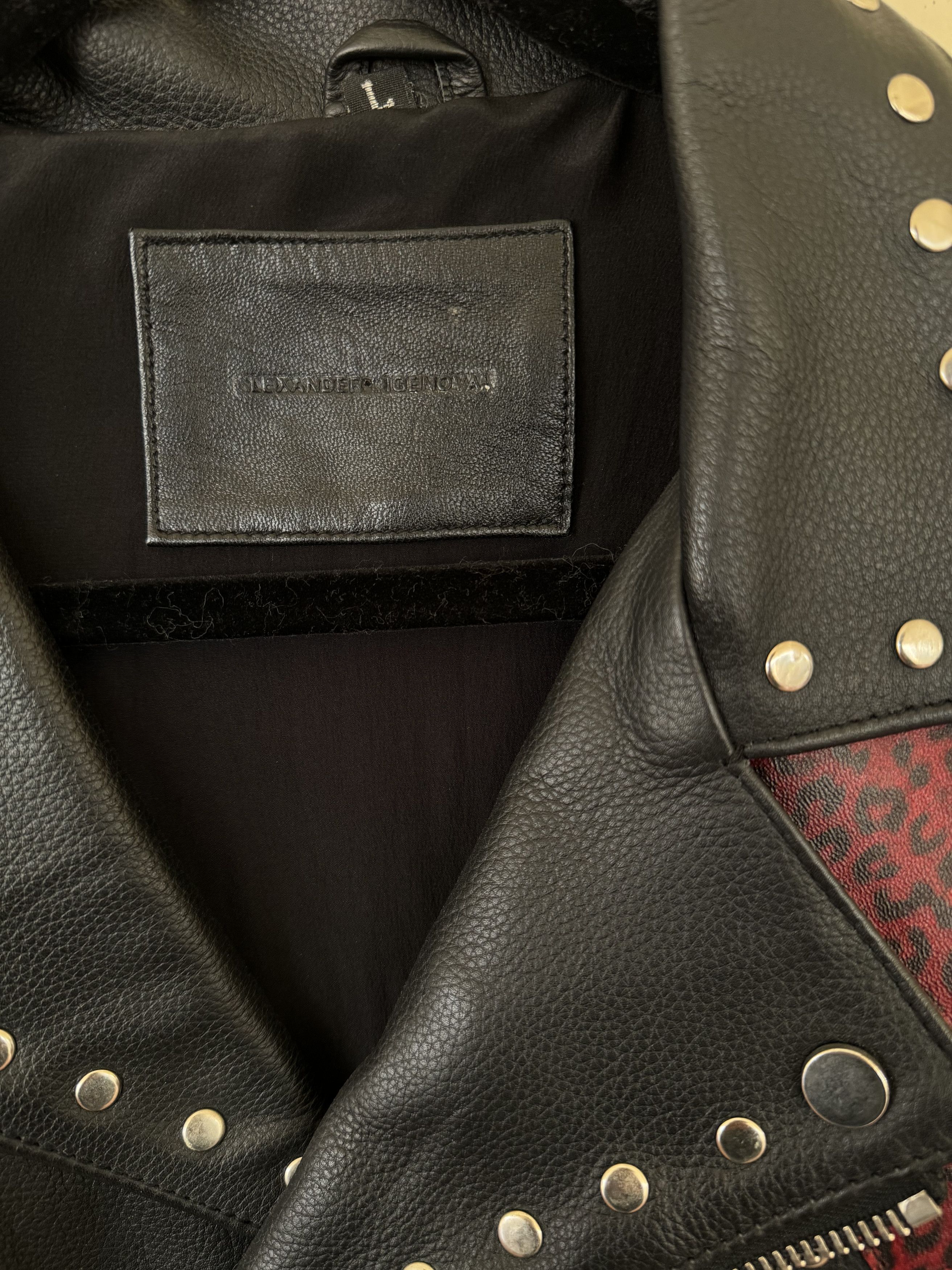 ALEXANDER DIGENOVA Red Cheetah Alexander Digenova Leather Jacket Size US L / EU 52-54 / 3 - 4 Thumbnail