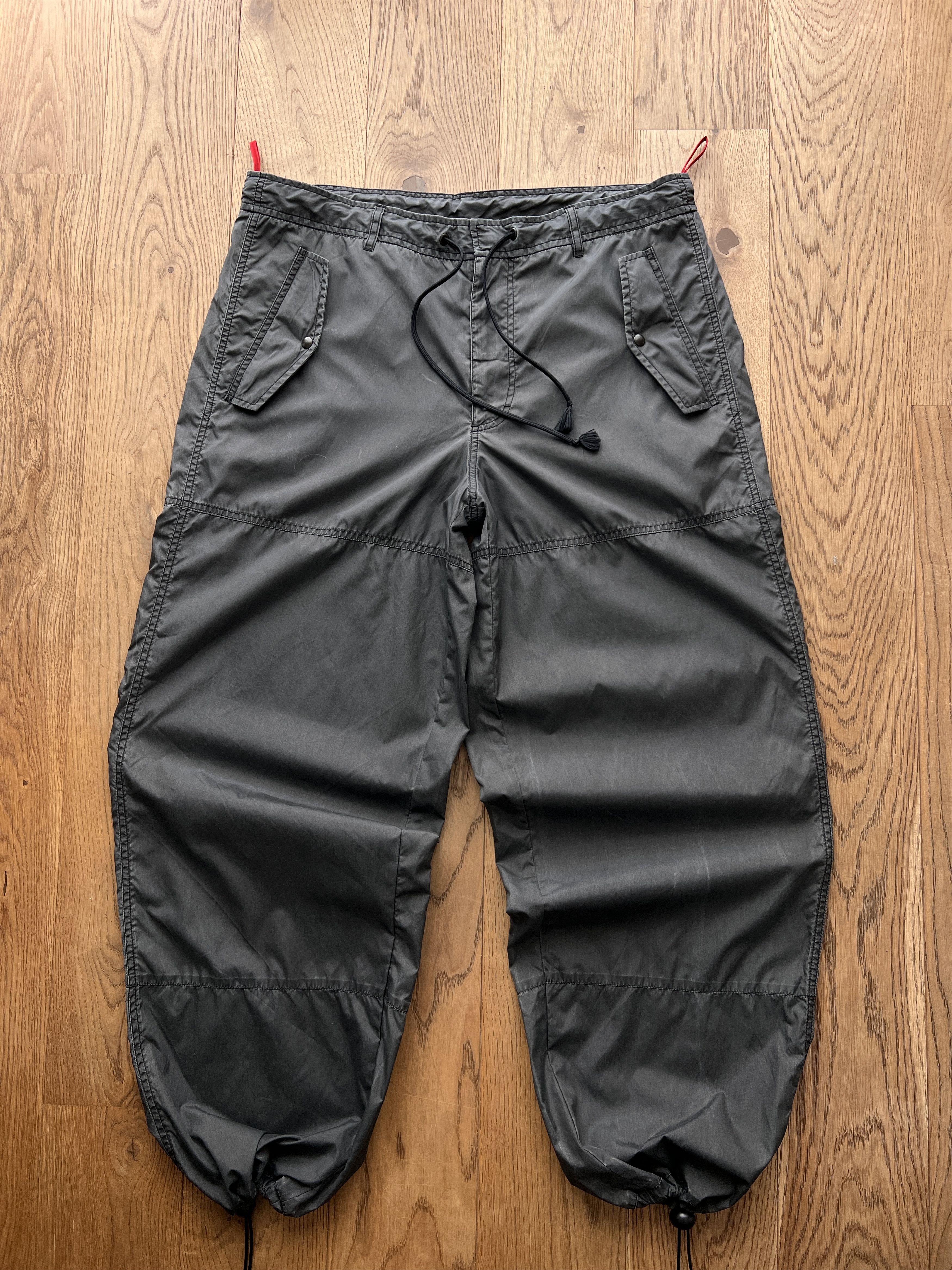 Prada Prada vintage nylon pant wide boxy baggy bondage rare luxury Size US 36 / EU 52 - 1 Thumbnail