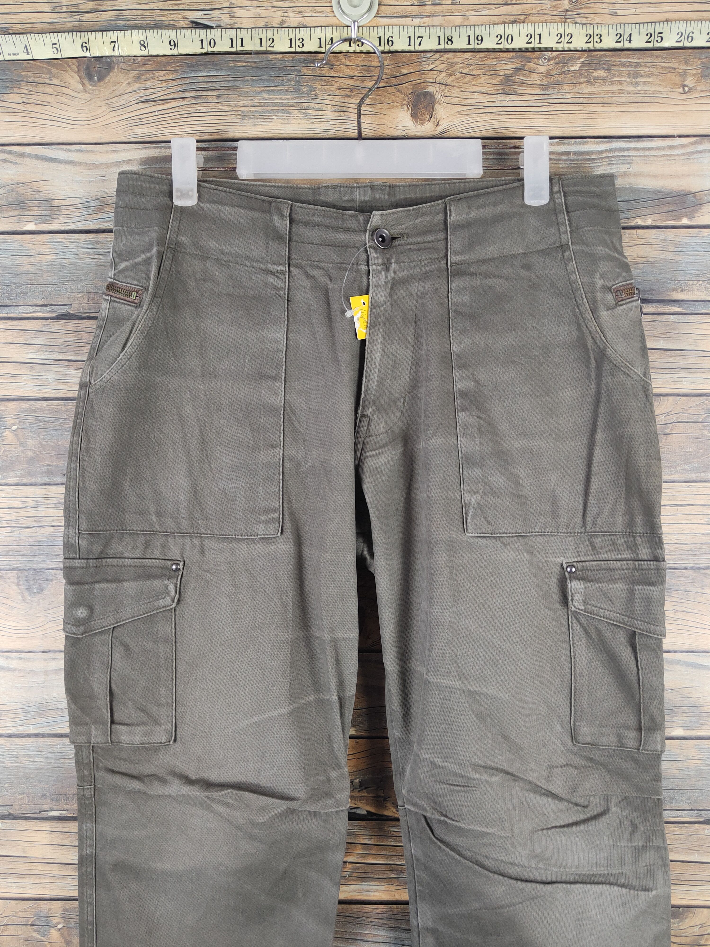 Boycott DL Boycott Dark Olive Multipocket Cargo Pants #46-265T Size US 32 / EU 48 - 2 Thumbnail
