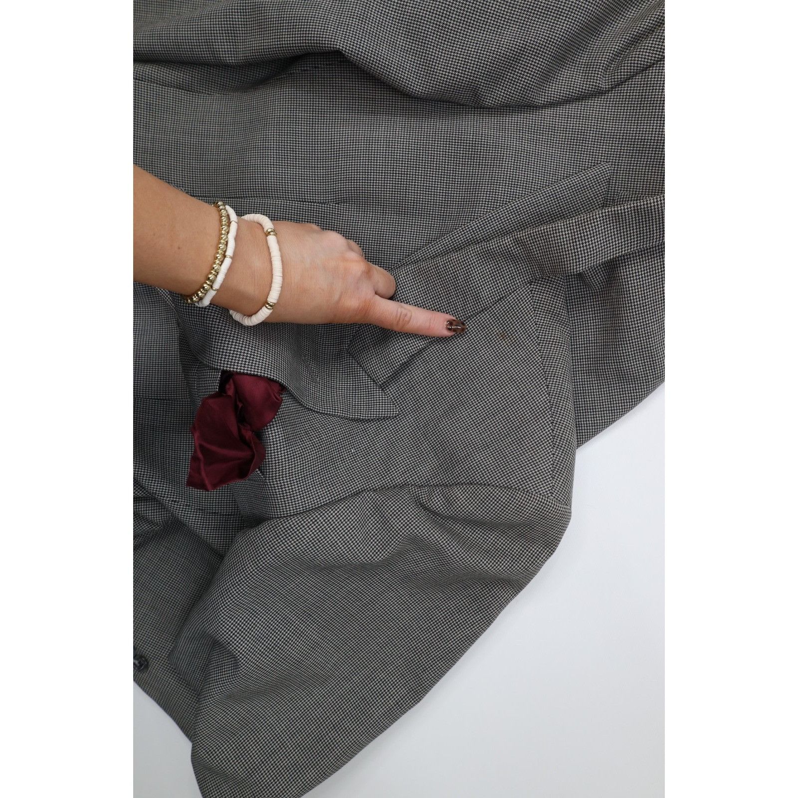Vintage Vintage 80s 90s 2 Piece Double Breasted Suit Wedding Size 46L - 7 Thumbnail