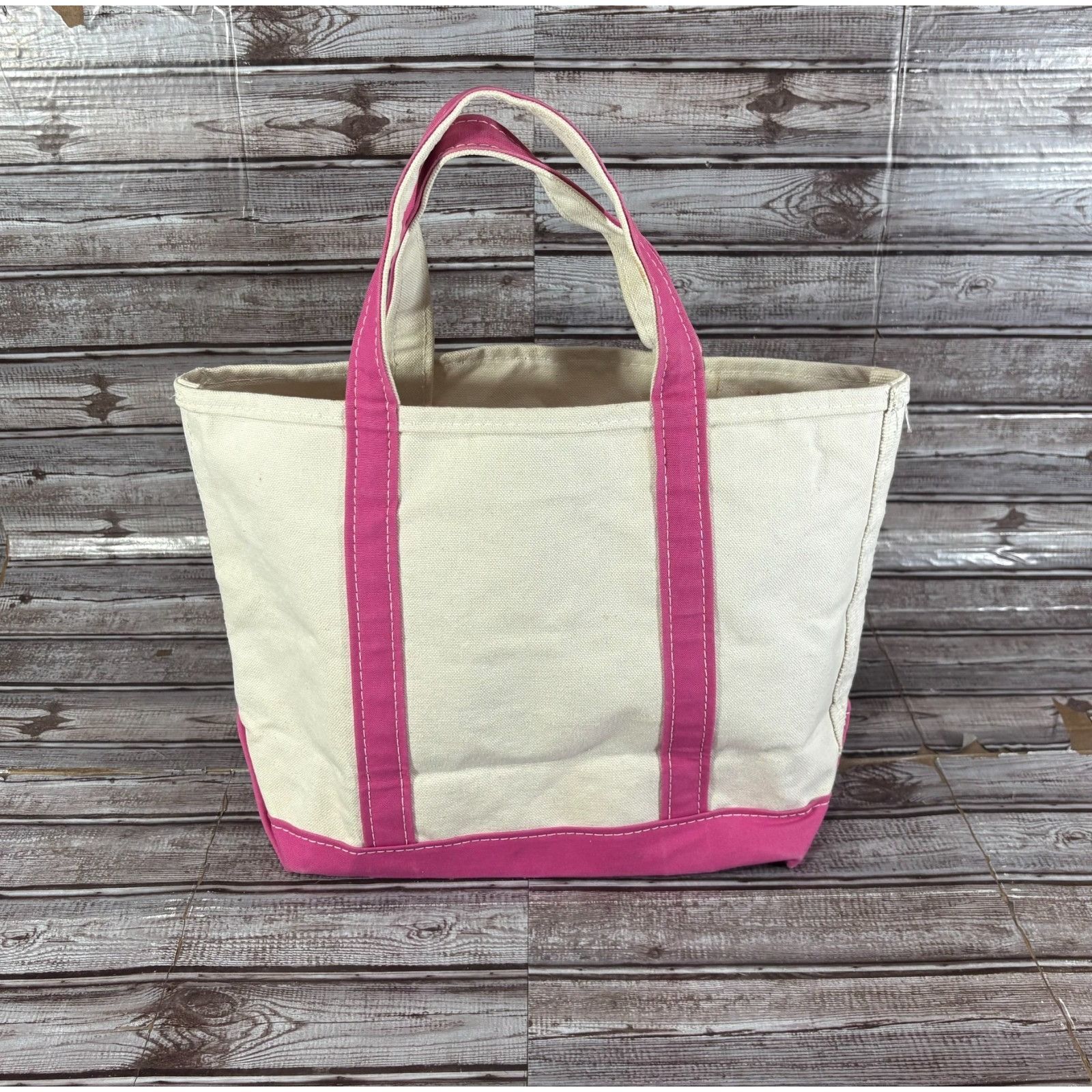 L.L. Bean LL BEAN BOAT AND TOTE canvans Bag 15" X 10" embroidered "SLA Size ONE SIZE - 5 Thumbnail