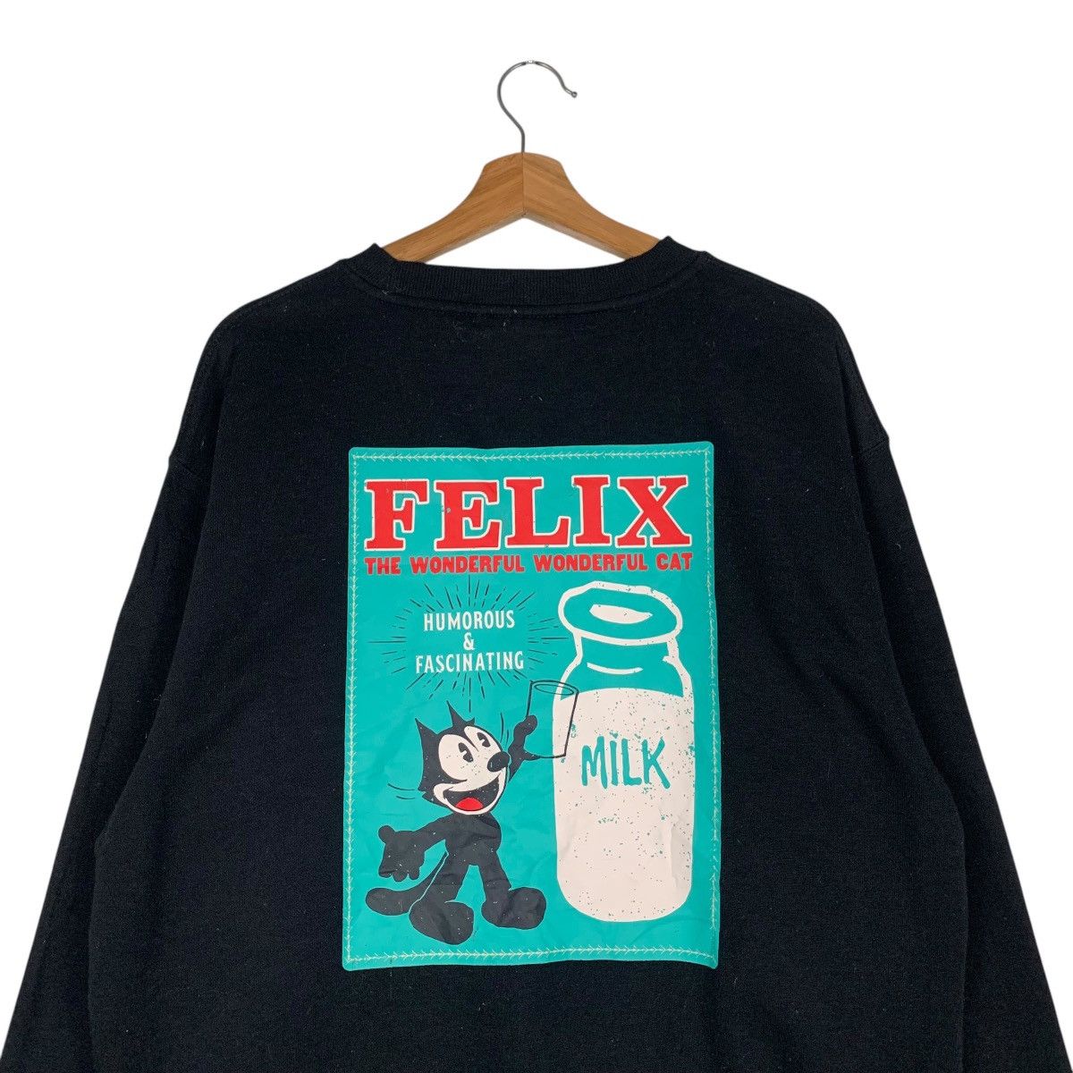 Cartoon Network FELIX The Cat Graphics Printed Crewneck Sweatshirt #1451-C65 Size US M / EU 48-50 / 2 - 2 Thumbnail