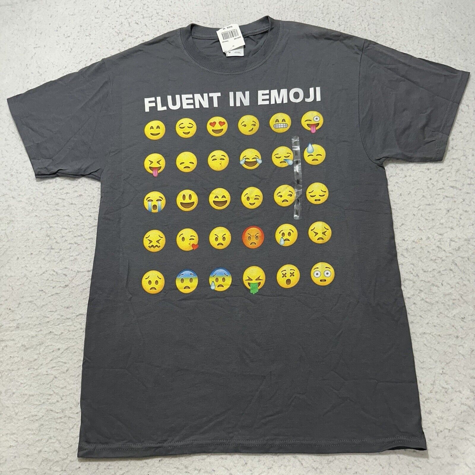 Fruit Of The Loom Fluent In Emoji Medium Funny Graphic TShirt Apple iPhone Tee Size US M / EU 48-50 / 2 - 1 Thumbnail
