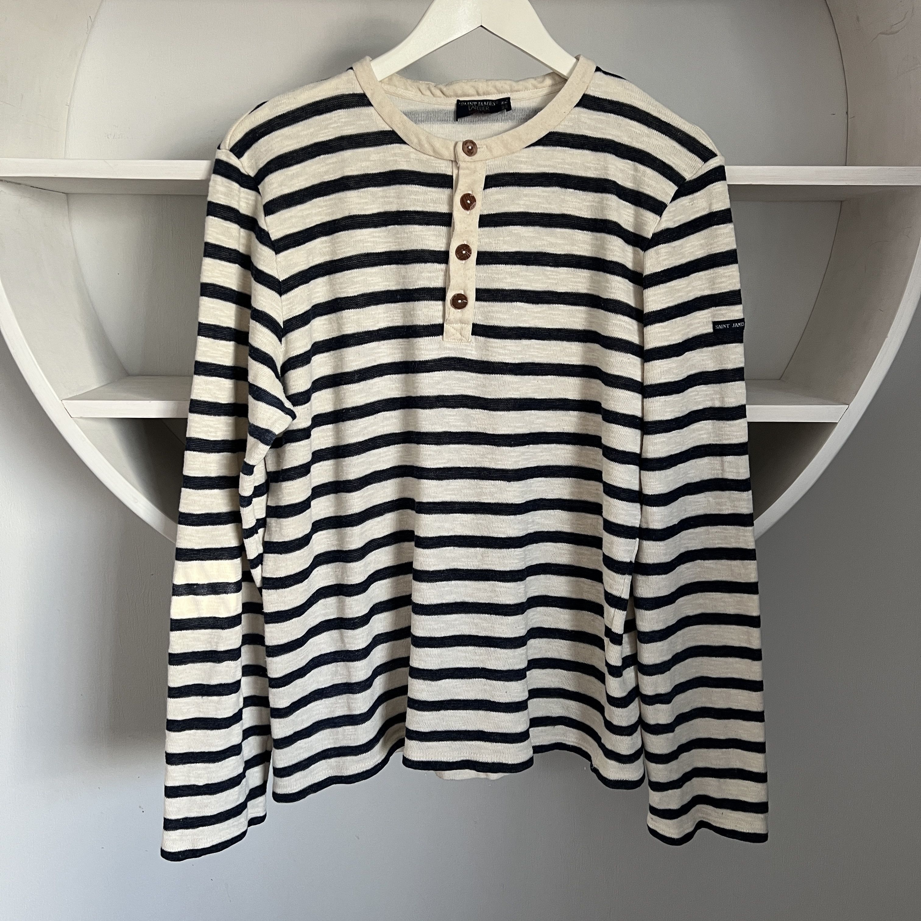Japanese Brand × Saint James Men's SAINT JAMES Vintage Stripped Long Sleeve Size M-L Size US M / EU 48-50 / 2 - 1 Thumbnail
