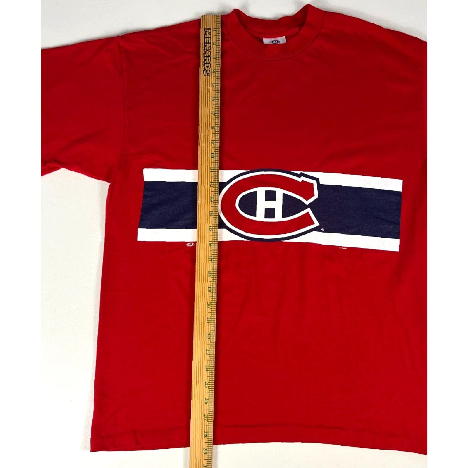 NHL VINTAGE Men's Montreal Canadiens Bulletin T-Shirt NHL 90s Red XL Short Sleeve Crew Neck Mens Size US XL / EU 56 / 4 - 7 Thumbnail