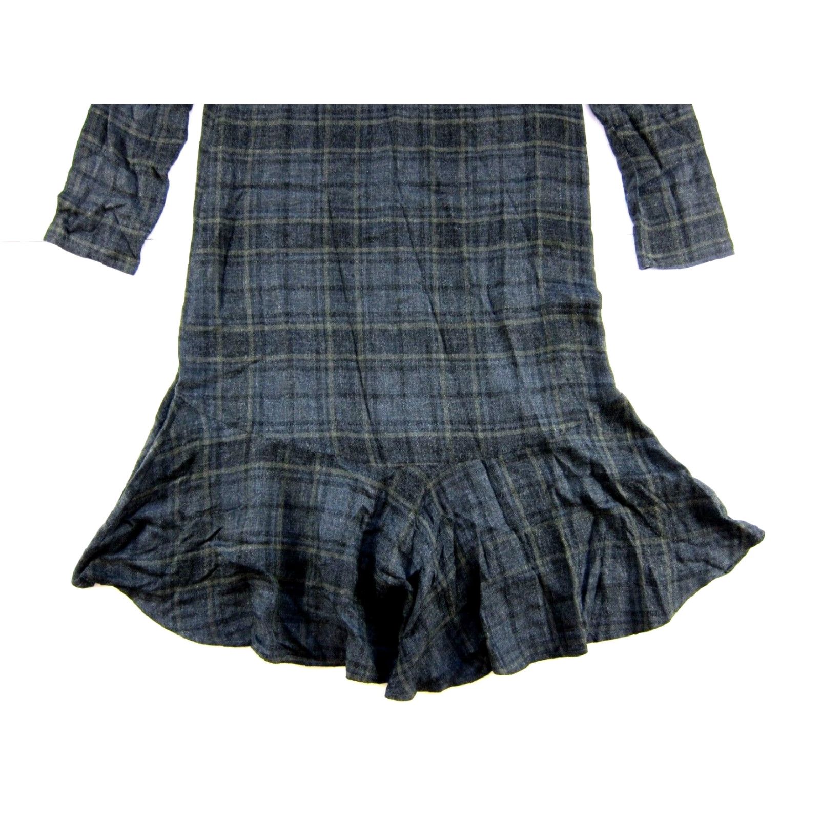 Zara Zara Woman Grey Plaid High Neck Long Sleeve Midi Sheath Shift Dress XS Size XS / US 0-2 / IT 36-38 - 5 Thumbnail