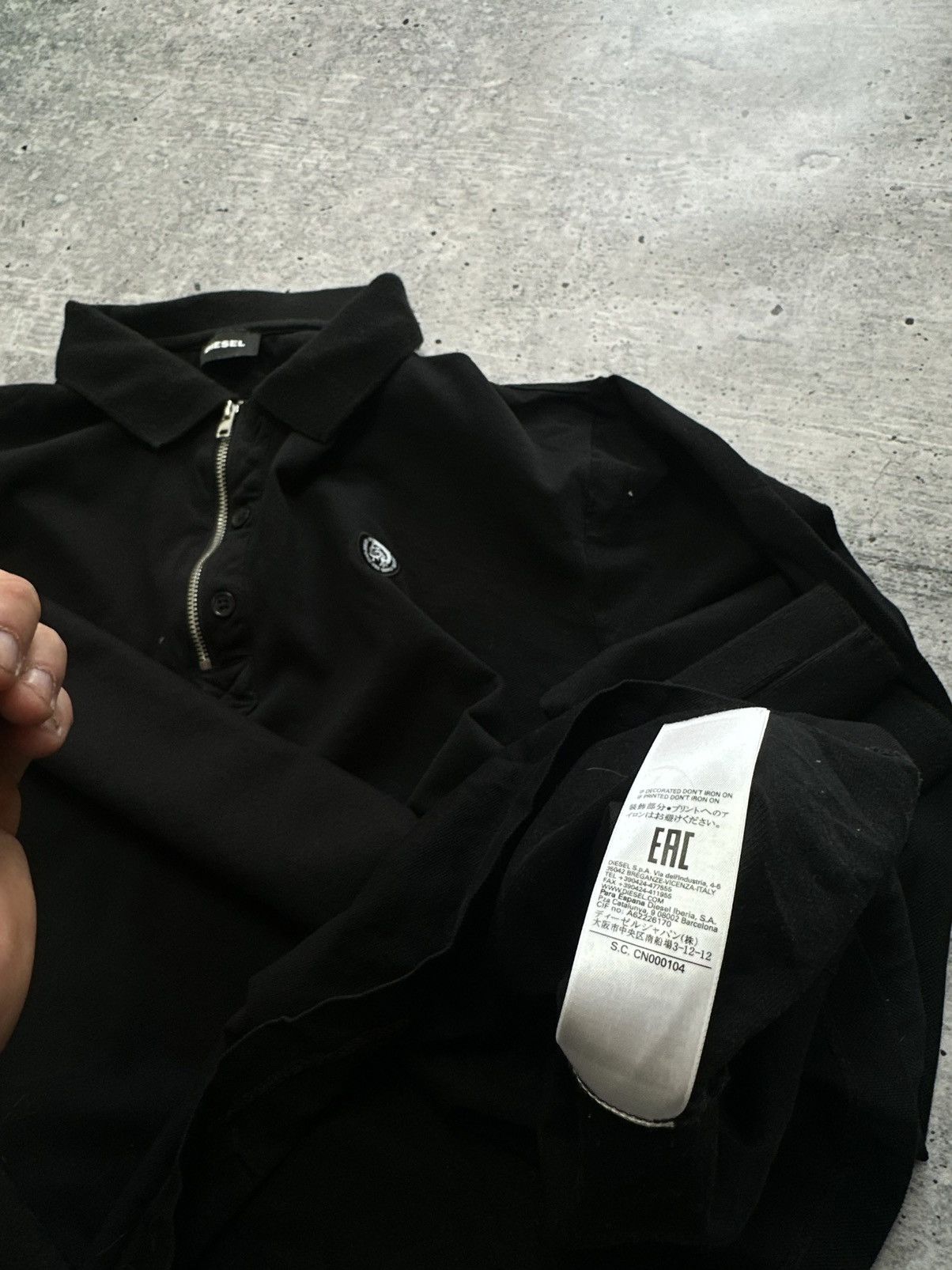 Diesel Diesel Polo Longsleeve Sweat Box Logo Sweatshirt Y2K Size US L / EU 52-54 / 3 - 6 Thumbnail