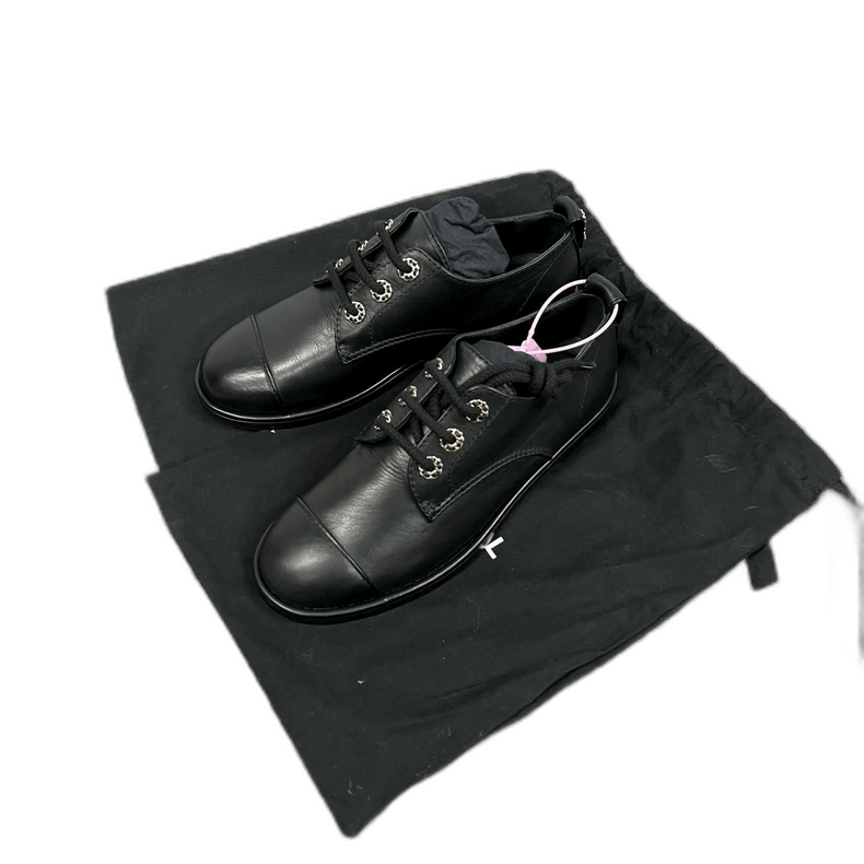 Chanel chanel black leather loafers with double C Size US 7.5 / EU 40-41 - 1 Thumbnail