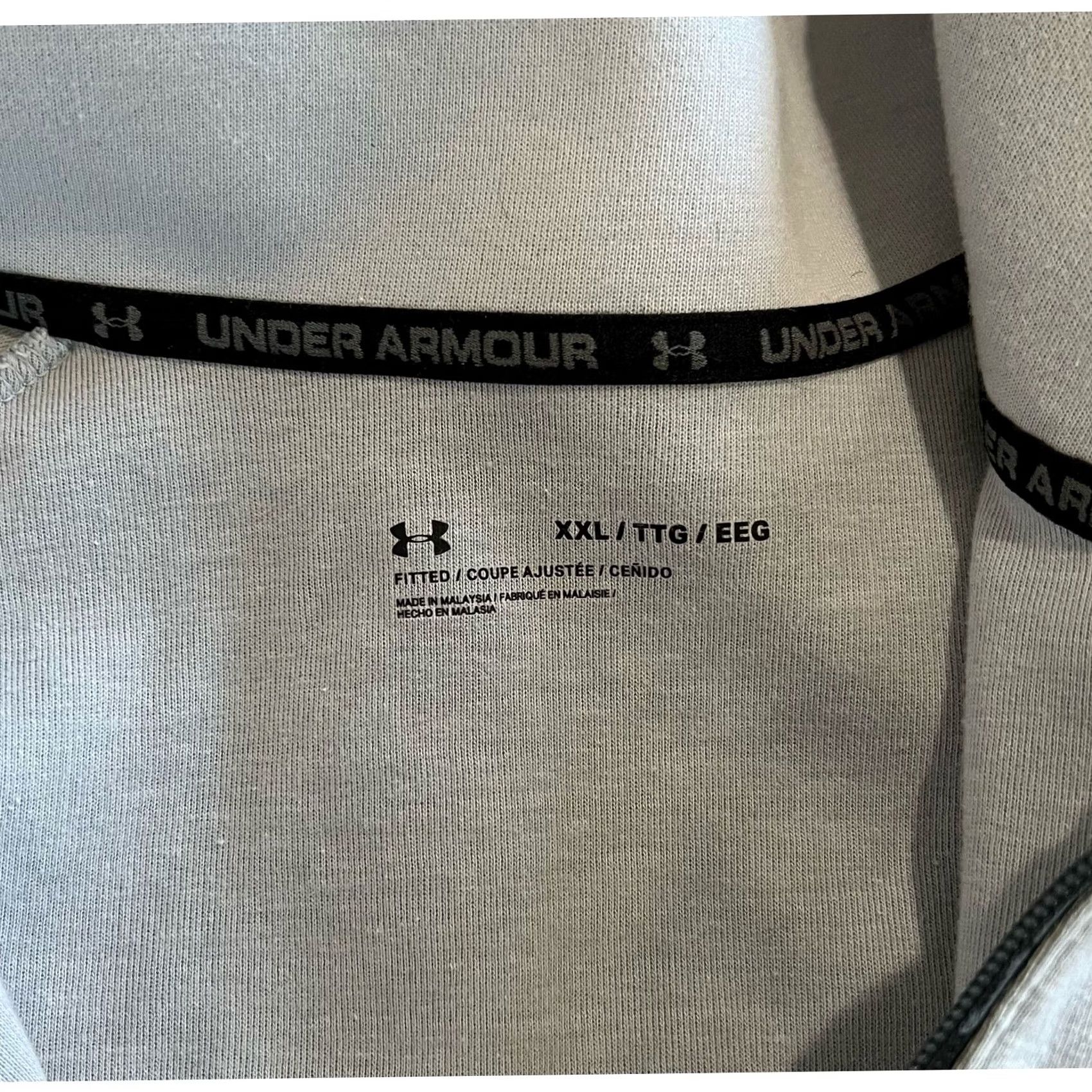 Under Armour Under Armour Mens Sweatshirt 1/2 Zip Front Pocket Gray Cotton Blend XXL Pullover Mock Neck Long Sleeve Sportswear Mens Size US XXL / EU 58 / 5 - 7 Thumbnail