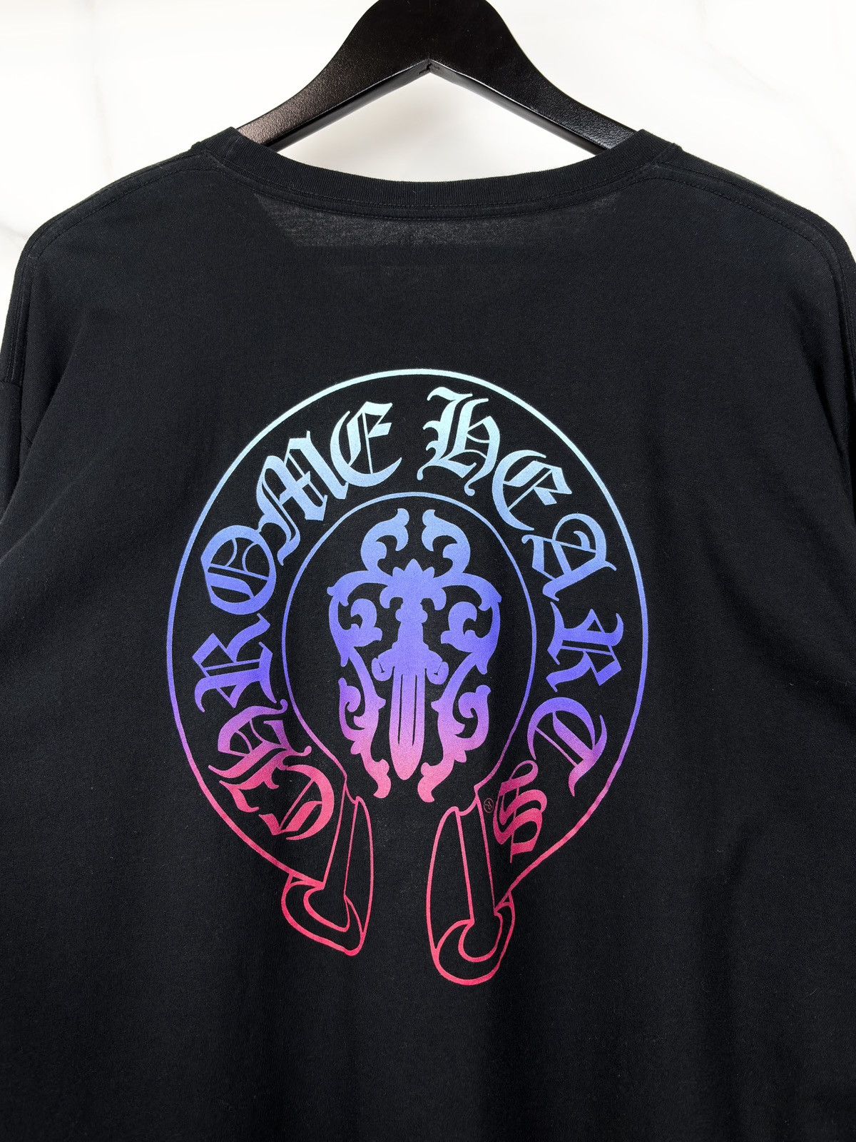 Chrome Hearts Chrome Hearts Rainbow Gradient Horseshoe Longsleeve Tshirt Size US XXL / EU 58 / 5 - 5 Thumbnail