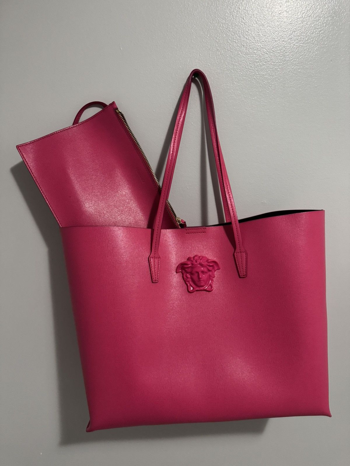 Versace Versace La Medusa Large Tote Bag – Hot Pink Size ONE SIZE - 3 Thumbnail