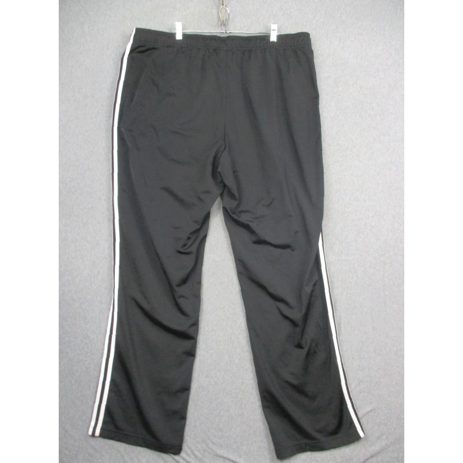 Adidas Adidas Mens 3XLT Black Primegreen Side Stripe Track Pants - Drawstring Waist, Pockets, Elastic - Big & Tall Mens Size US 39 - 6 Thumbnail