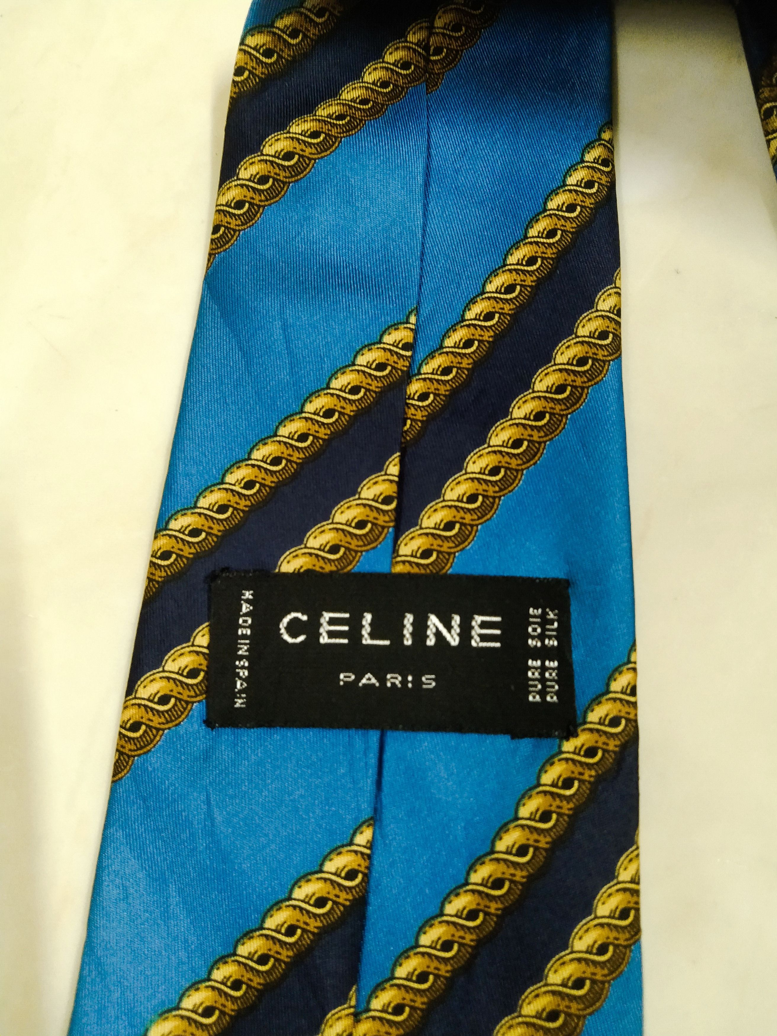 Celine × Vintage Vintage Celine 100% Silk Neck Tie Size ONE SIZE - 4 Thumbnail