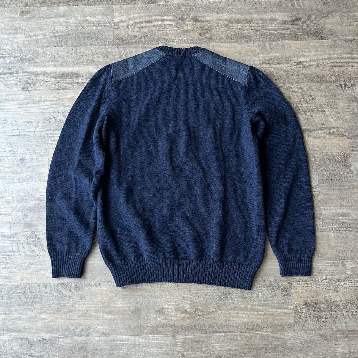 A.P.C. A.P.C. Karlheinz Shoulder Patchwork Wool Crew Neck Sweater Size US L / EU 52-54 / 3 - 9 Thumbnail