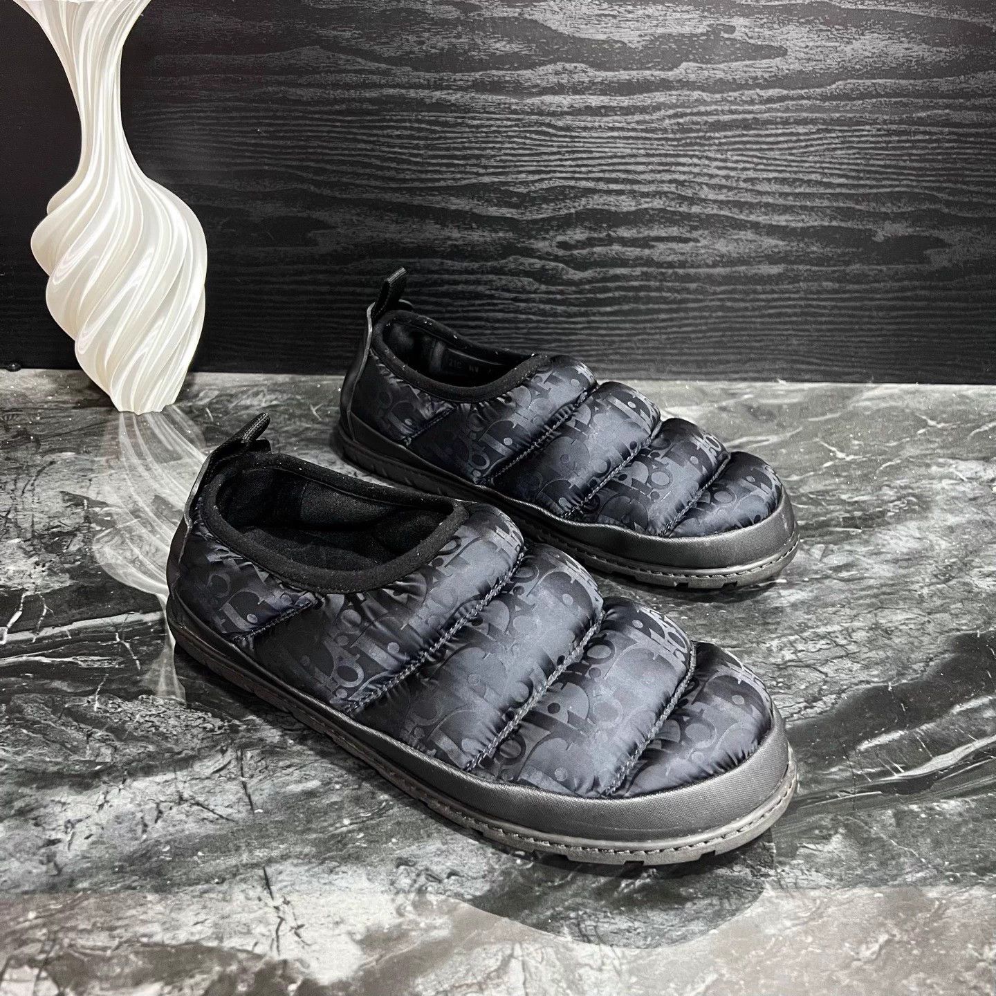 Dior Dior 42 black all over print slip-on shoes 95 new Size US 9 / EU 42 - 3 Thumbnail