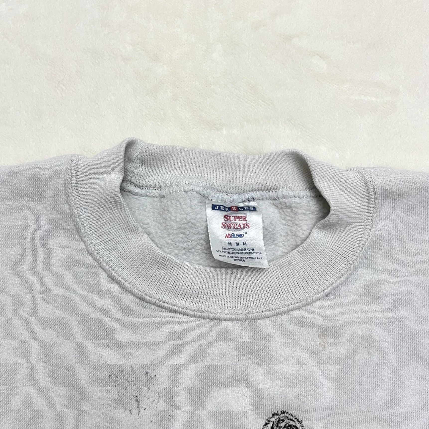 Jerzees VINTAGE Jerzees Sweatshirt Pullover Mens Medium Wolf Graphic Print Gray 90s Size US M / EU 48-50 / 2 - 2 Thumbnail