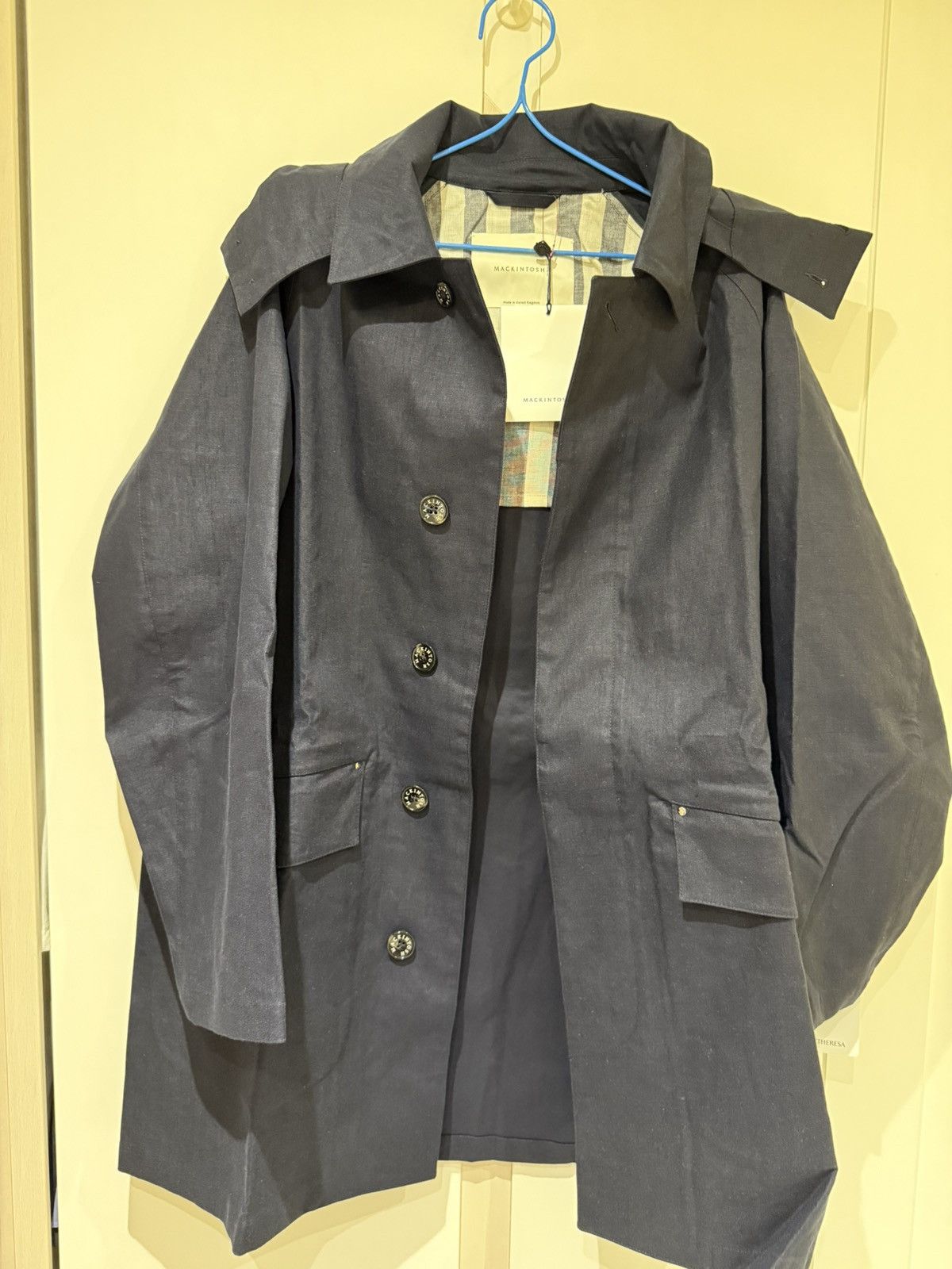 Mackintosh dark navy detachable hood raincoat Size US M / EU 48-50 / 2 - 6 Thumbnail