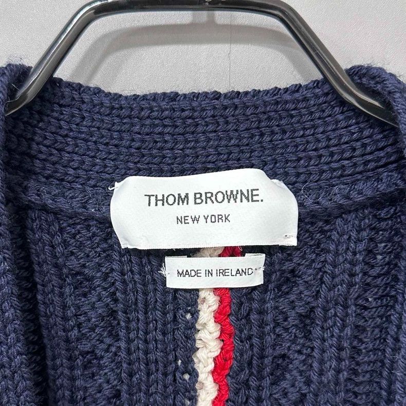 Thom Browne Thom Browne Size 38 Dark blue knitted sweater jacket 2505- Size US XXS / EU 40 - 5 Thumbnail