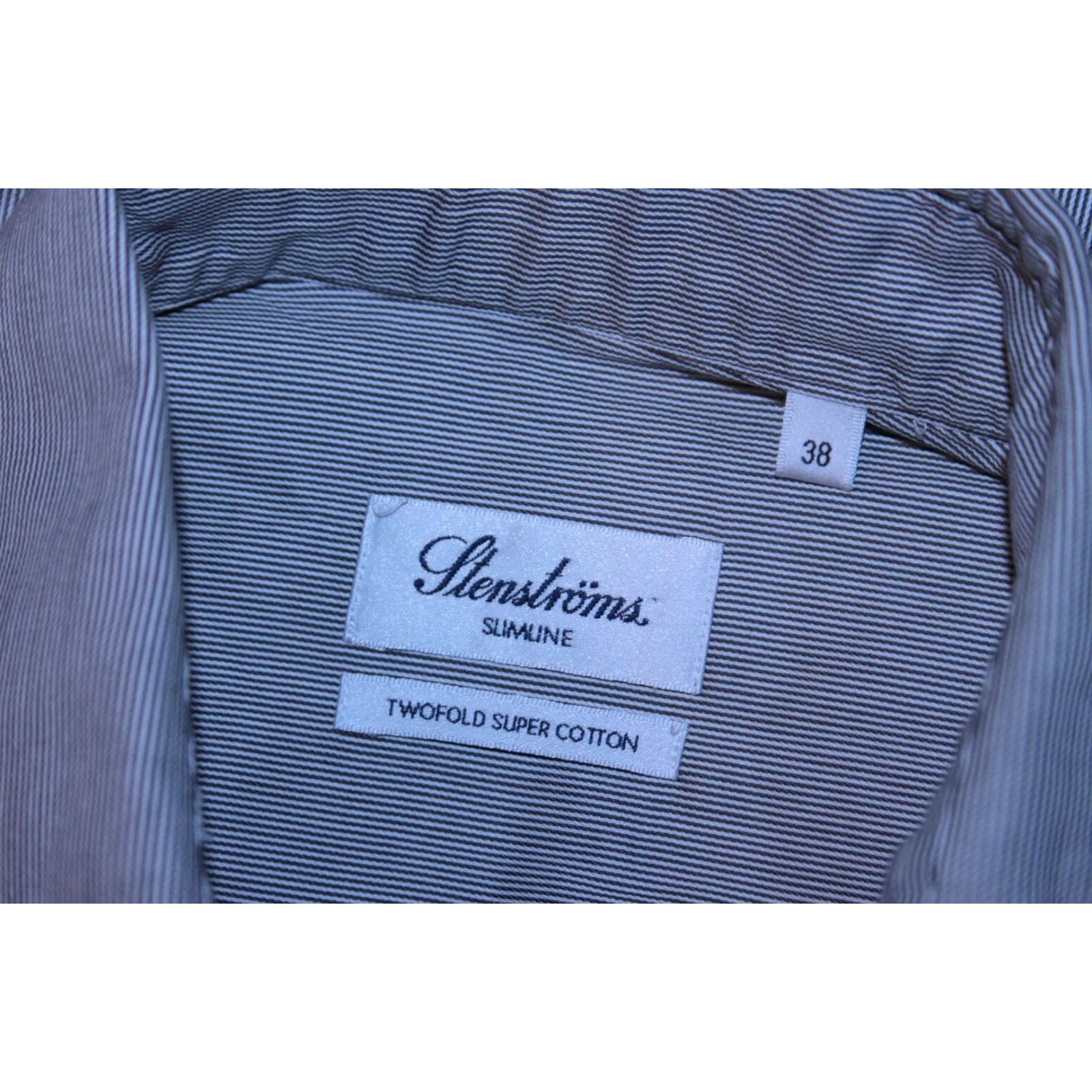Vintage Stenstroms Slimline Shirt Grey Size 38 Mens Size US M / EU 48-50 / 2 - 5 Thumbnail