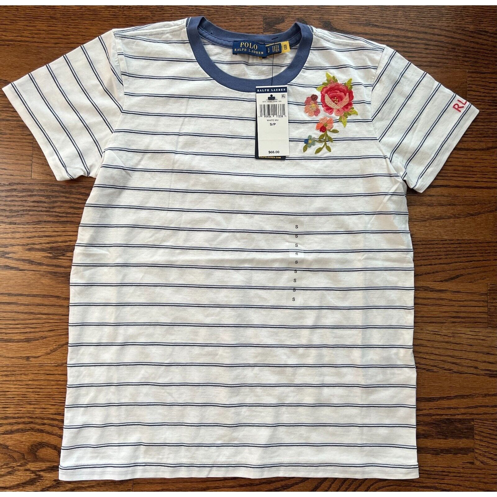 Polo Ralph Lauren Ralph Lauren Women's White T-Shirt Embroidered Flower Size S Size S / US 4 / IT 40 - 7 Thumbnail