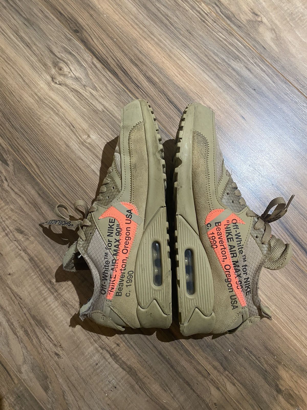 Nike × Off-White Off White Air Max 90 Desert Ore Size US 9.5 / EU 42-43 - 2 Thumbnail