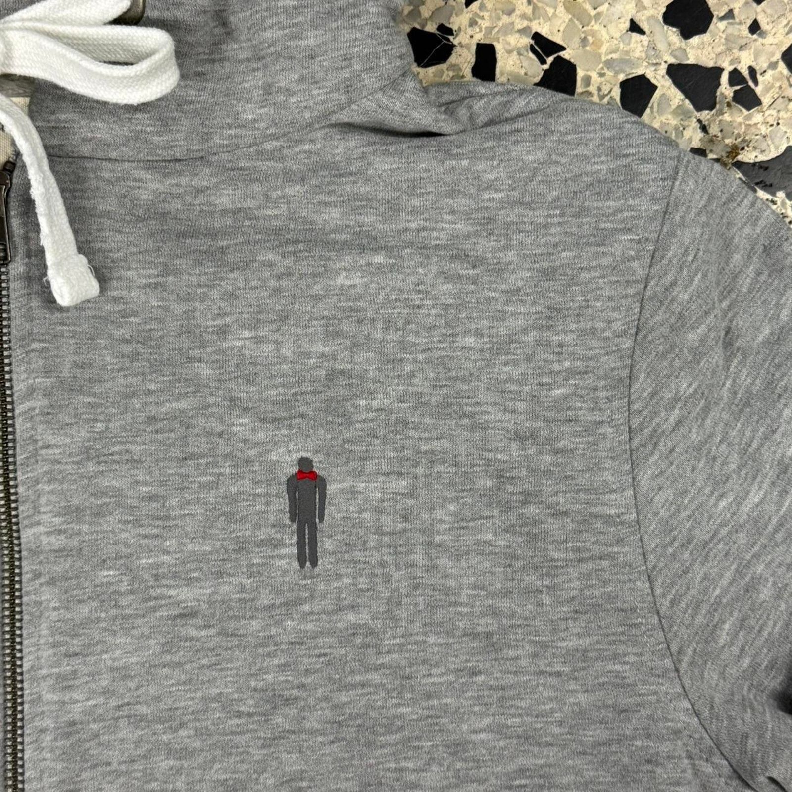 Mr. Gentleman VINTAGE Y2K ESSENTIAL I AM GENTLEMAN GRAY ZIP UP HOODIE: Size US S / EU 44-46 / 1 - 5 Thumbnail