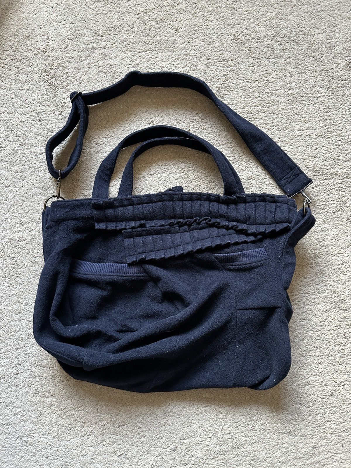 Comme Des Garcons x Gomme 2000S Gomme Homme Wool Sling Bag in Blue, Men's