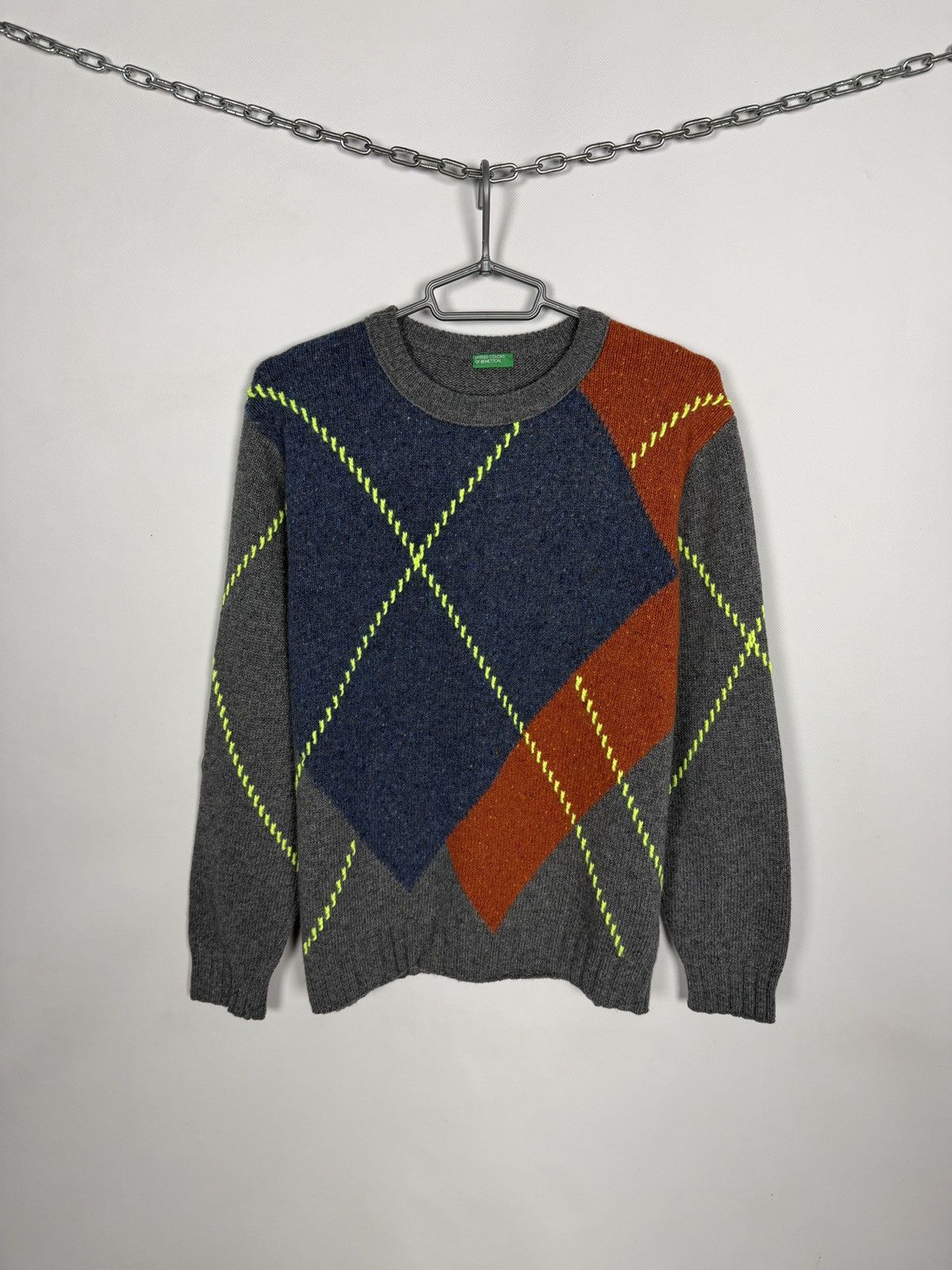 United Colors Of Benetton United Colors Of Benetton Wool Sweater Crew Pullover Size M Size US M / EU 48-50 / 2 - 1 Thumbnail